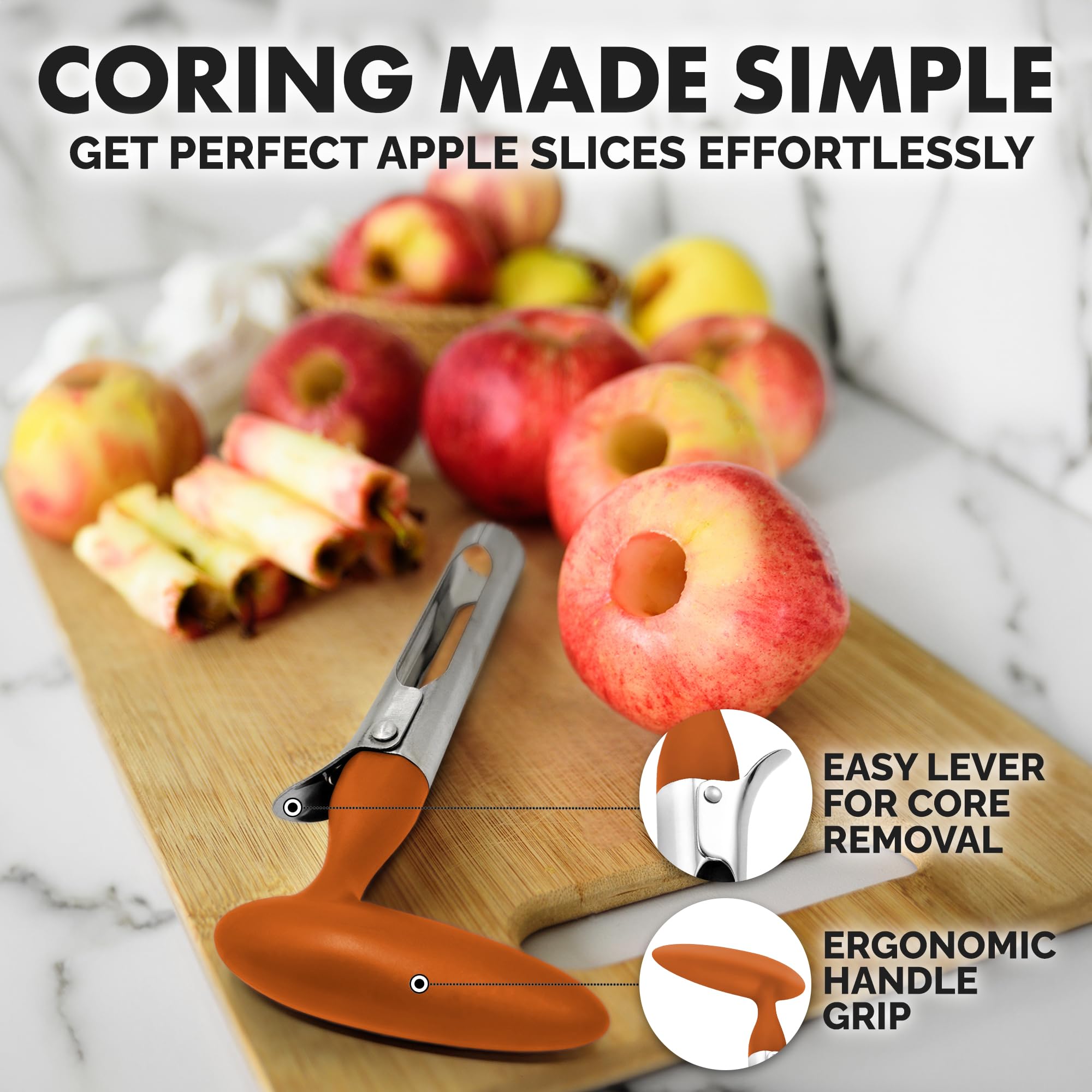 Foto 8 pulgar | Apple Corer Zulay Kitchen Premium Ultra Sharp De Acero Inoxidable - Venta Internacional.