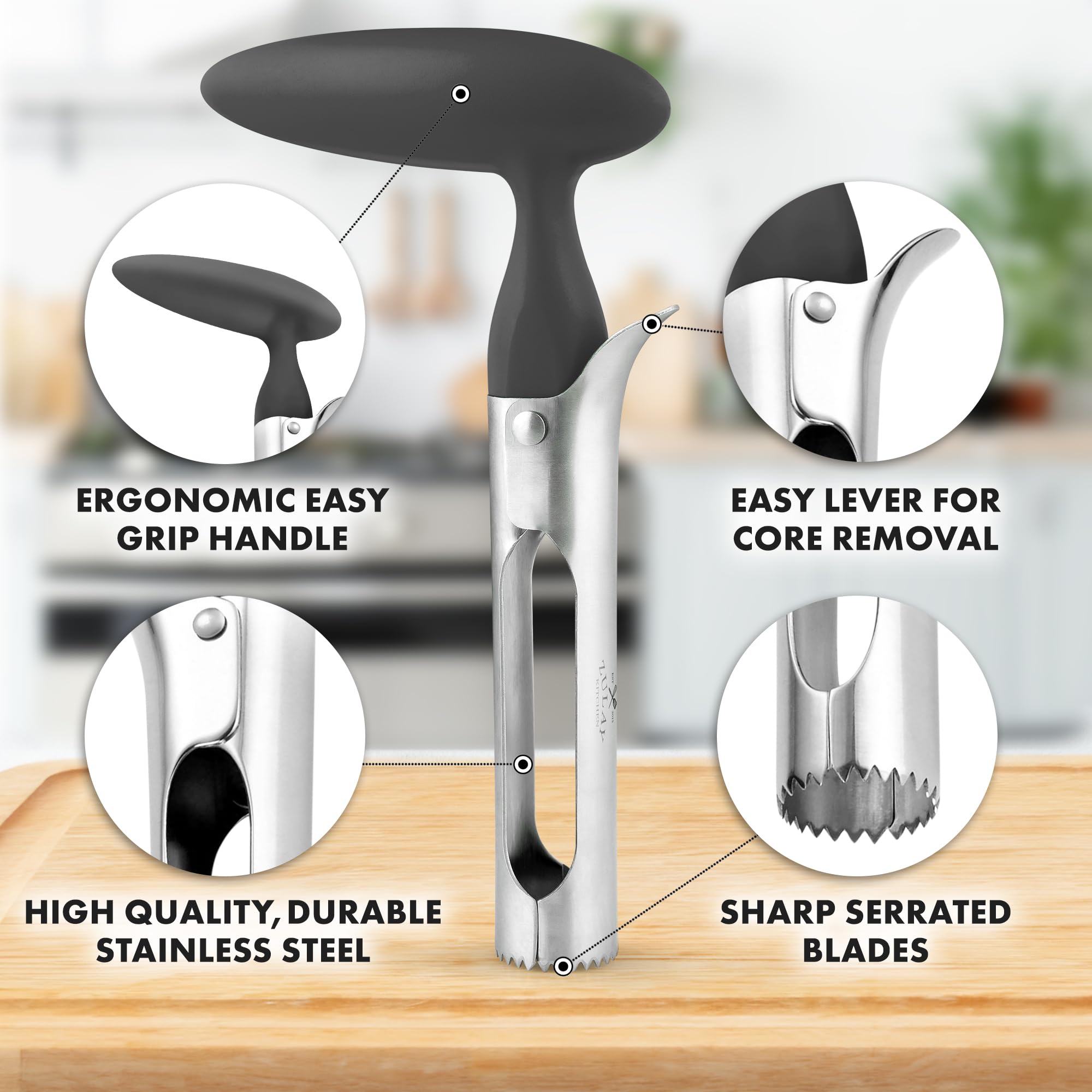 Foto 3 pulgar | Apple Corer Zulay Kitchen Premium Ultra Sharp De Acero Inoxidable - Venta Internacional.
