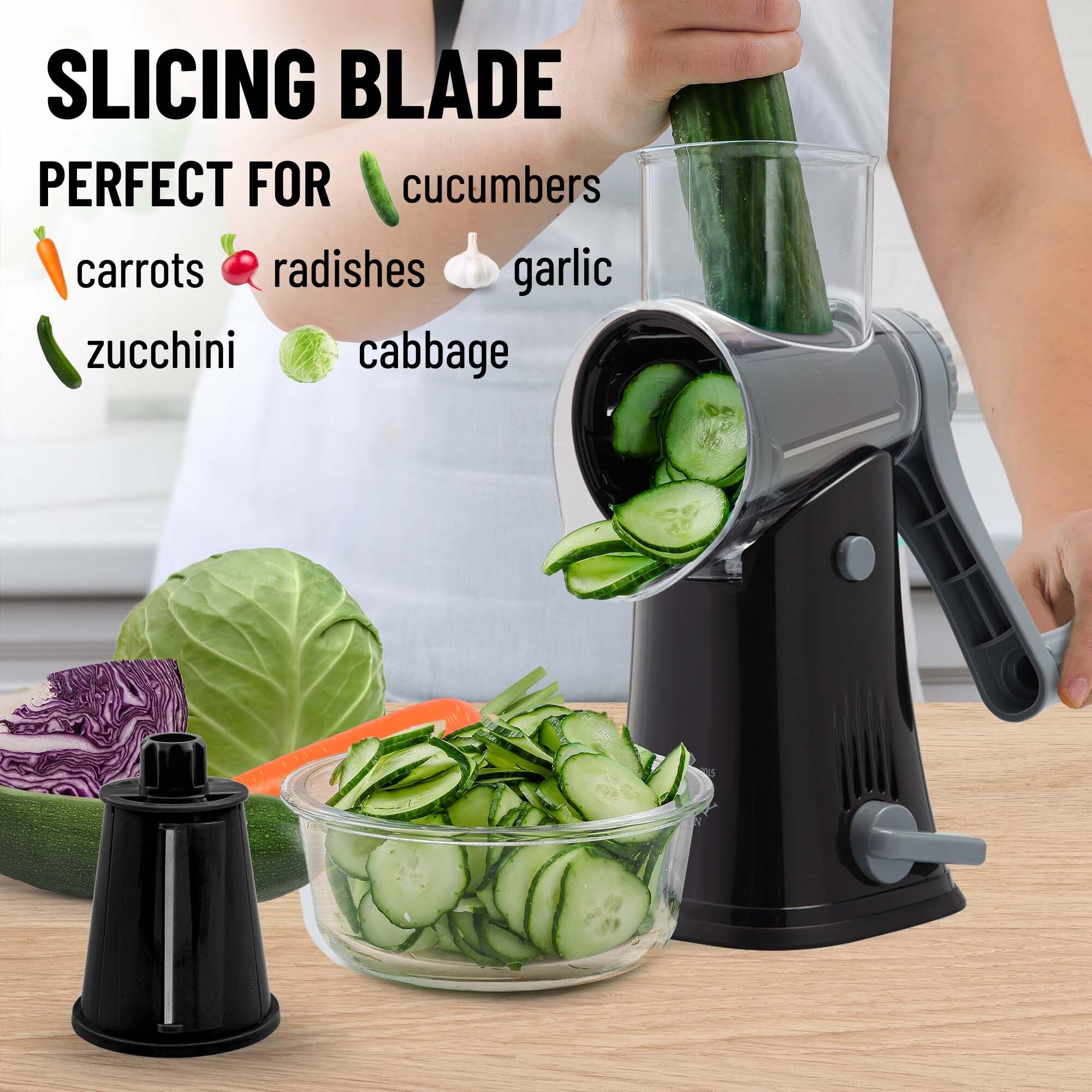 Foto 5 | Rallador Rotativo De Queso Zulay Kitchen, Triturador De Queso De 5 Cuchillas - Venta Internacional.