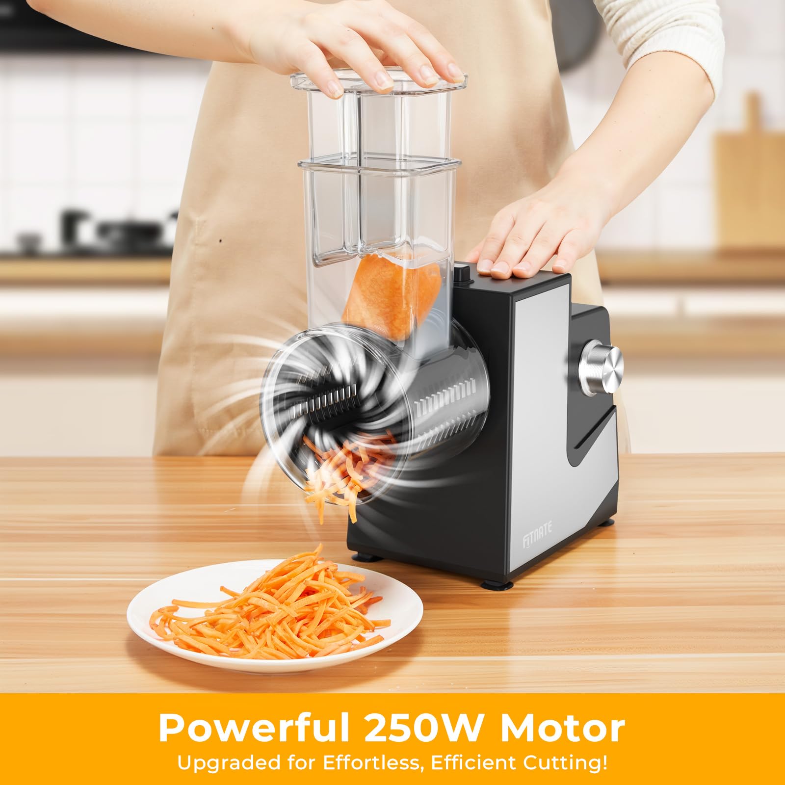 Foto 4 | Rallador De Queso Eléctrico Fitnate 250w  5 Cuchillas - Venta Internacional.