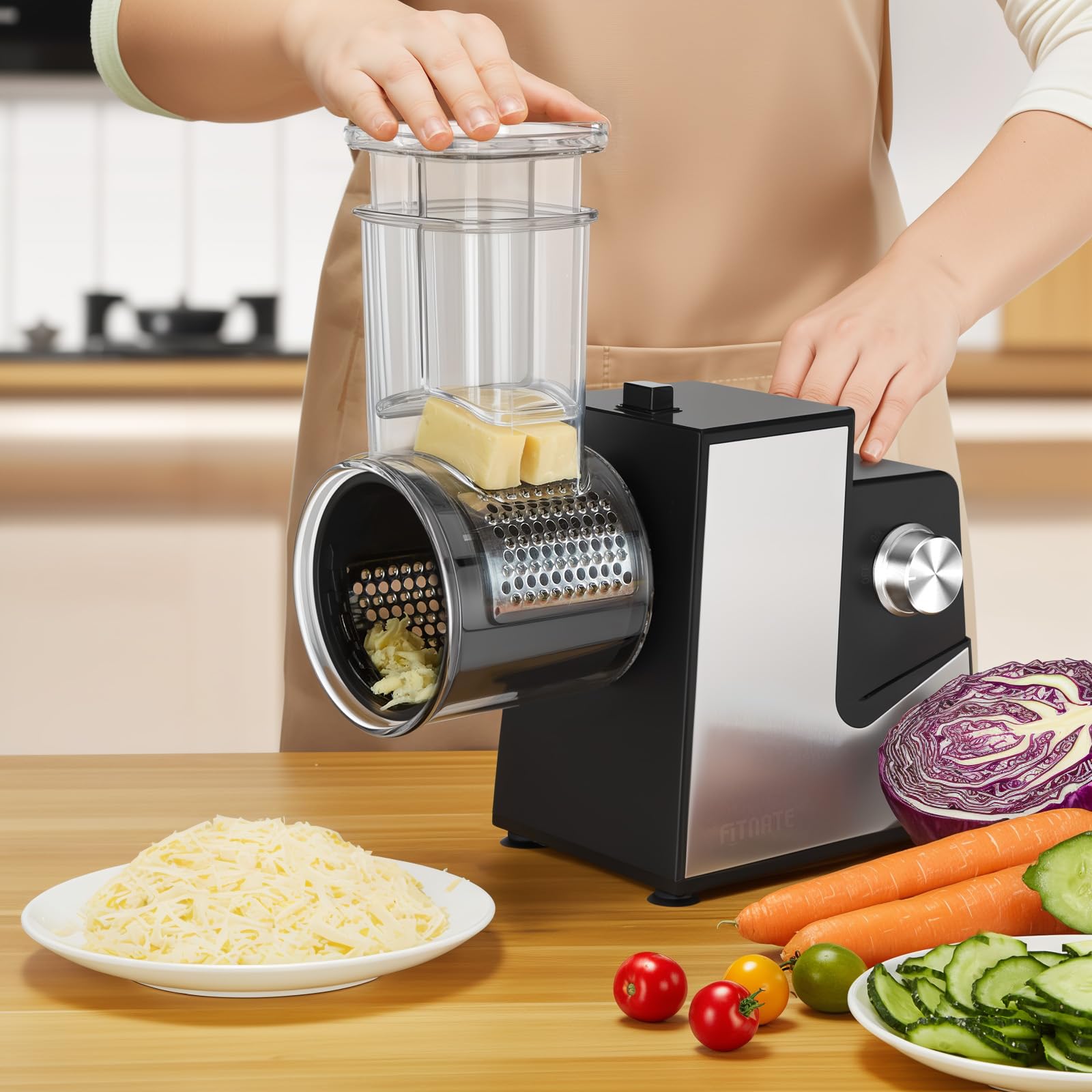 Foto 8 pulgar | Rallador De Queso Eléctrico Fitnate 250w  5 Cuchillas - Venta Internacional.