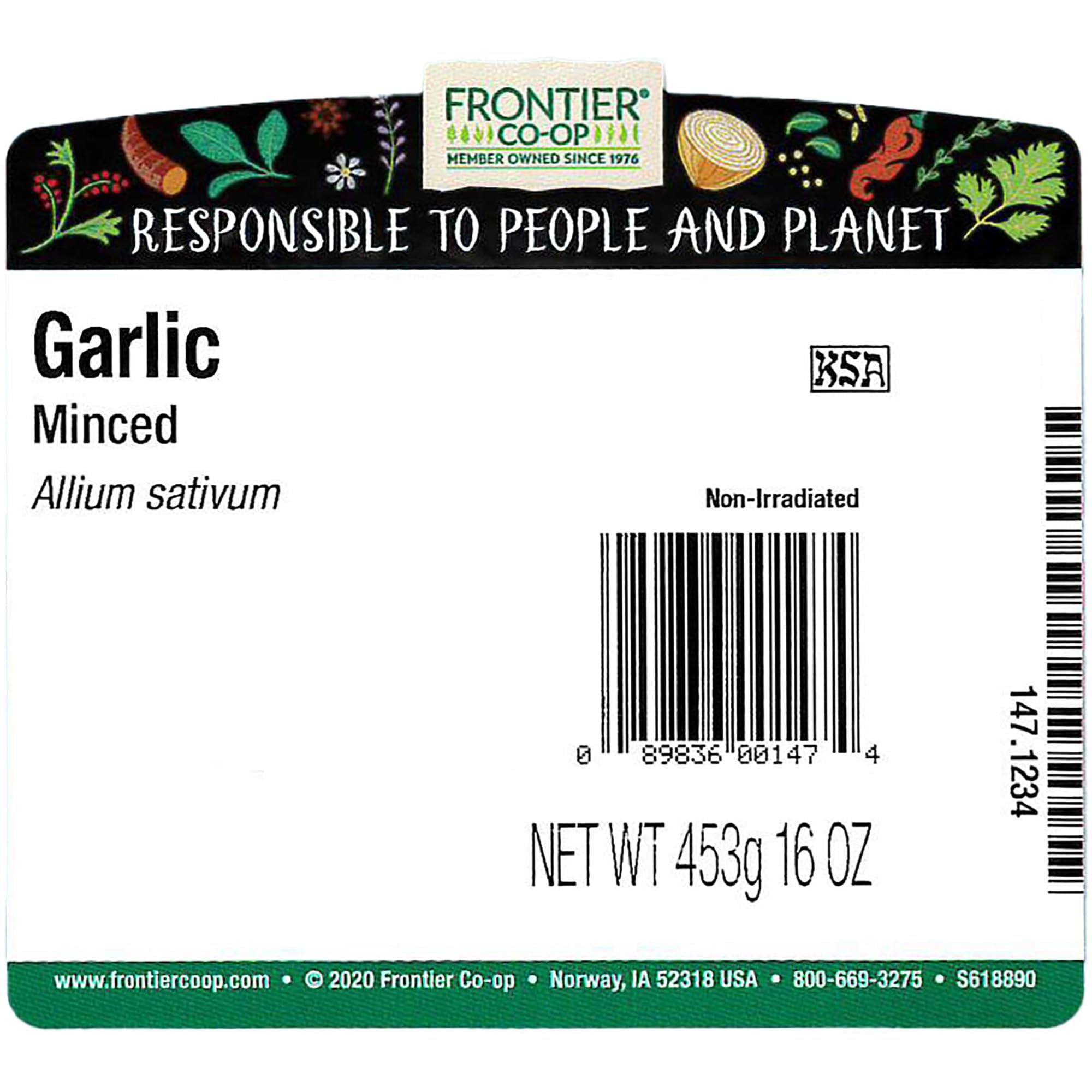 Foto 2 | Ajo Picado Frontier Natural Products 453 G - Venta Internacional.