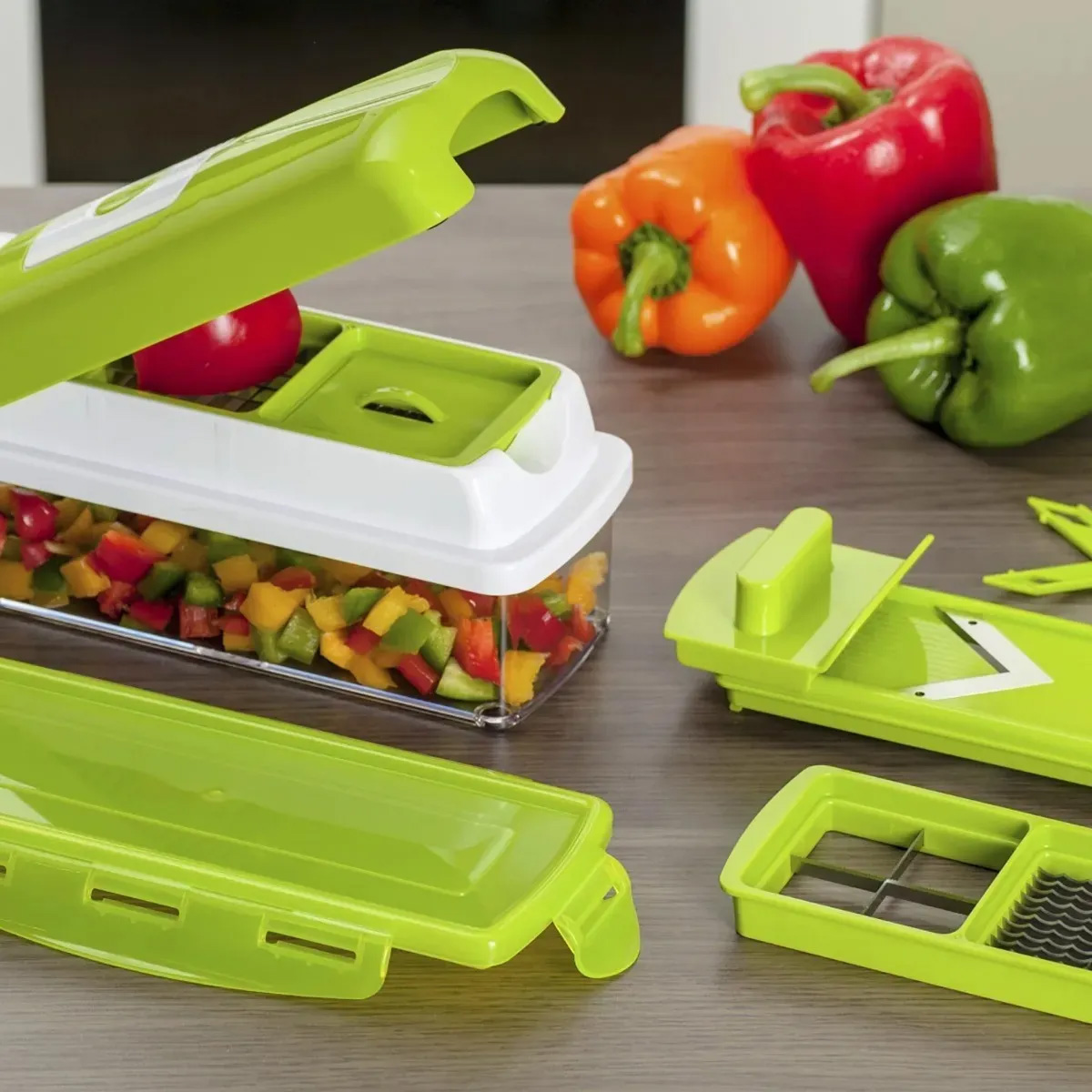 Foto 3 pulgar | Rallador Cortador Picador Rebanador Rayador Manual De Verduras Fruta Ensaladas Utensilios De Cocina Multifuncional
