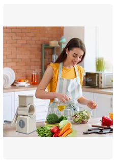 Foto 4 | Rallador Cortador Manual De Quesos Verduras 5 En 1 Cabezales