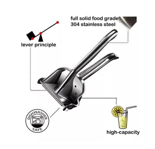 Foto 3 | Exprimidor de Cítricos Manual de Acero Inoxidable