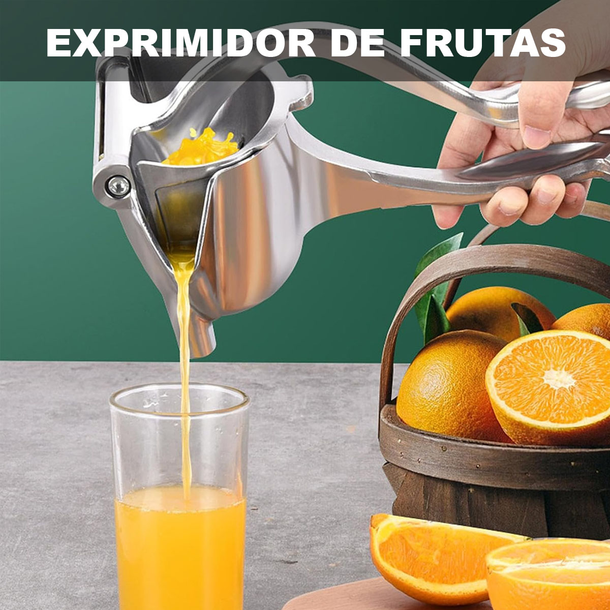 Foto 2 | Exprimidor de Frutas Kimhi Manual de Acero Inoxidable