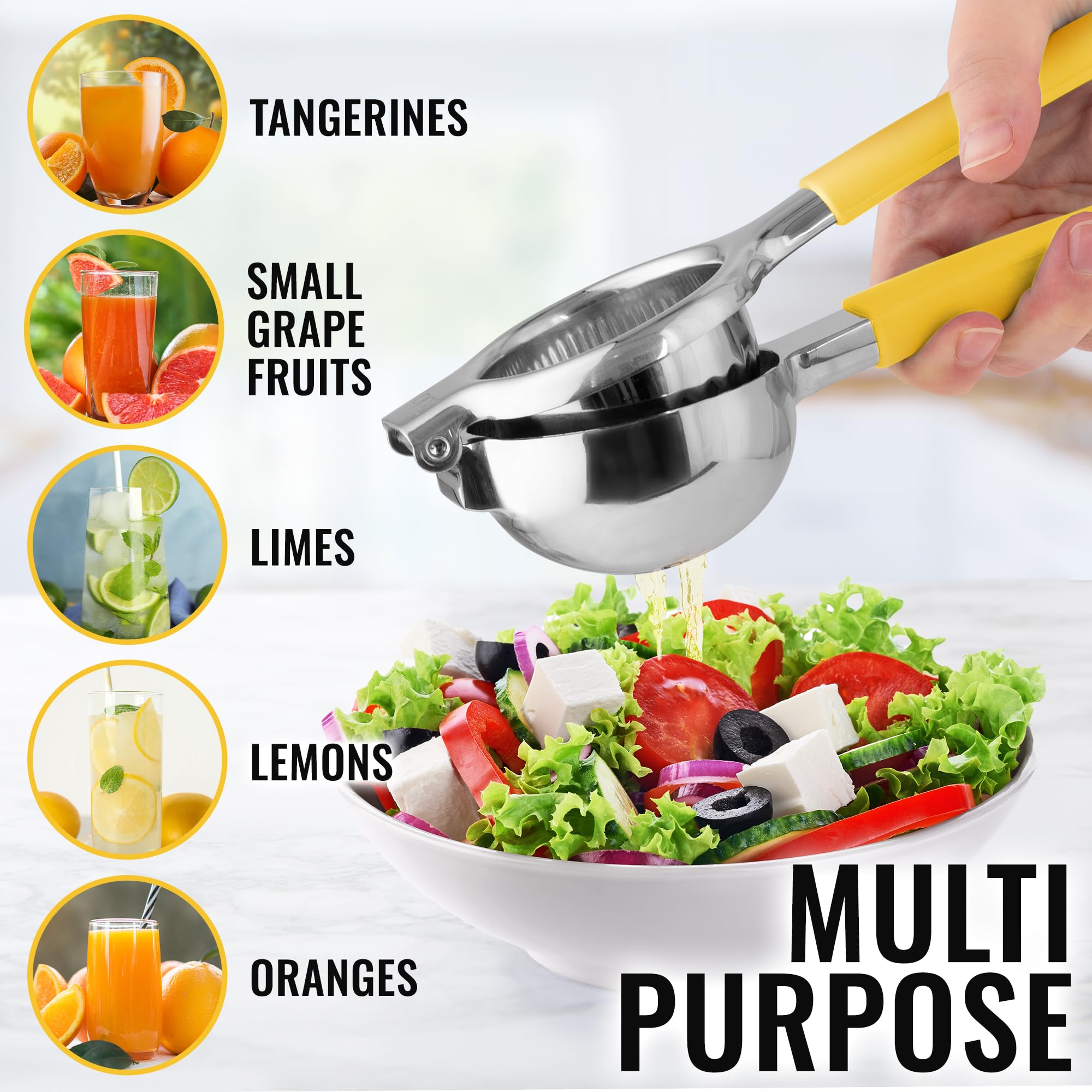 Foto 7 pulgar | Exprimidor de Limón Zulay Kitchen de Acero Inoxidable con Asas de Silicona - Venta Internacional