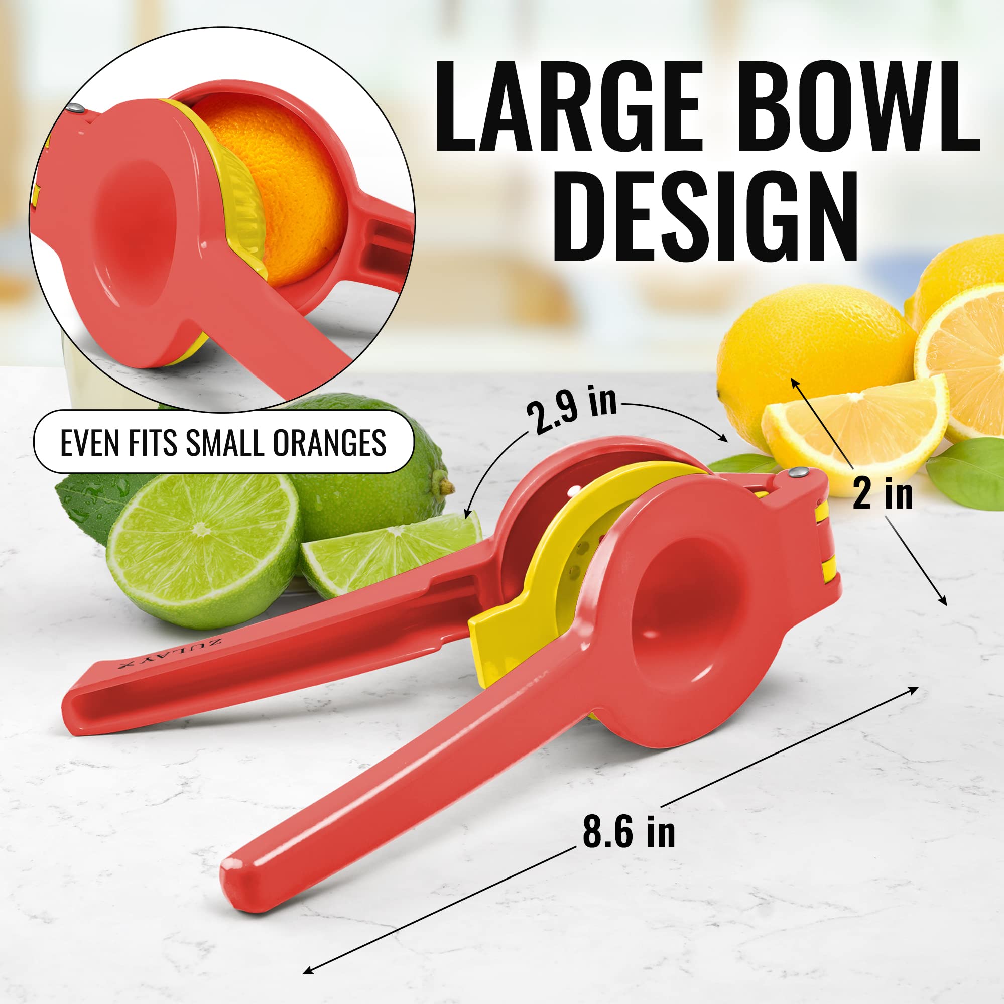 Foto 8 pulgar | Exprimidor de Limones Zulay Kitchen Metal 2 en 1 Manual Resistente - Venta Internacional