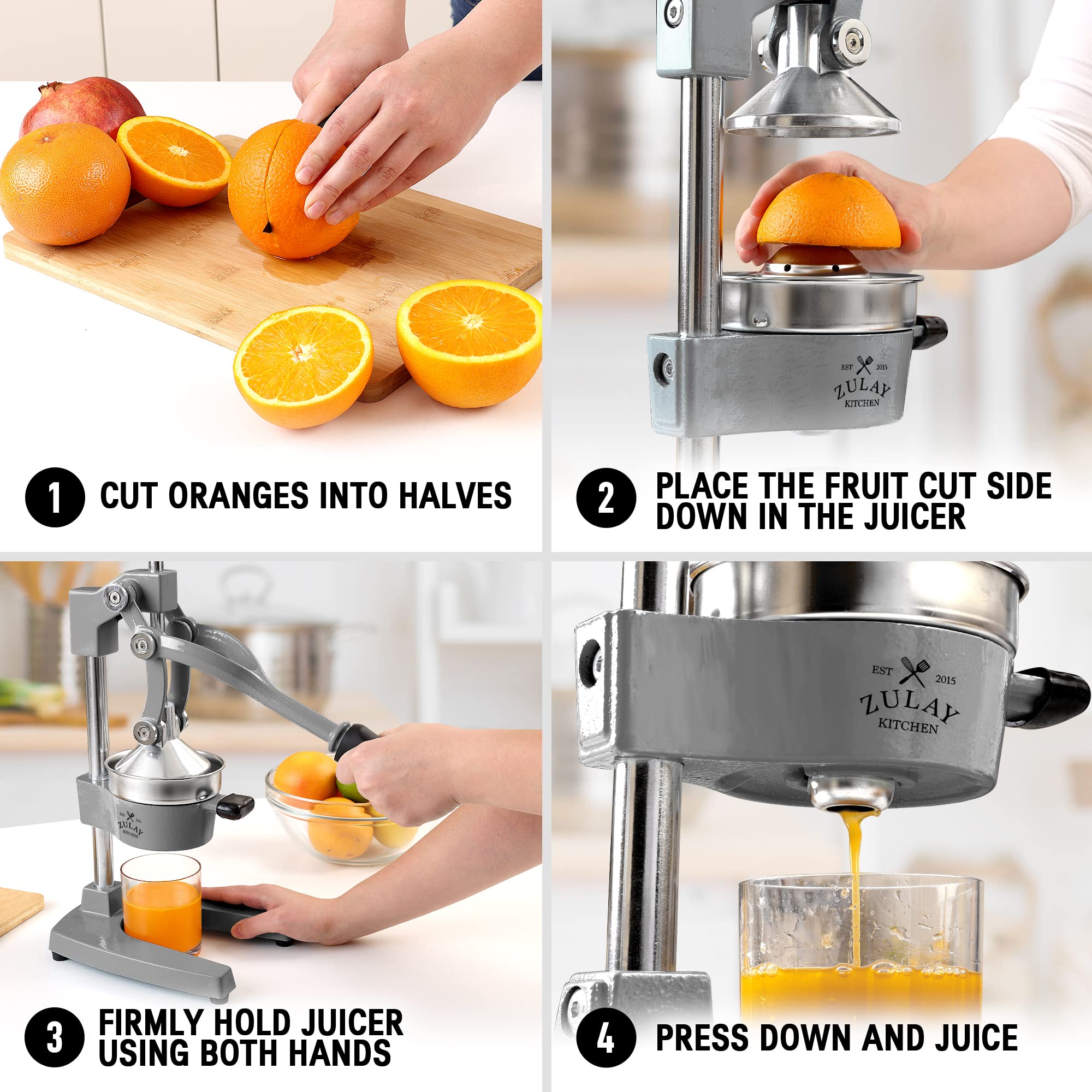 Foto 4 pulgar | Exprimidor de Zumo de Naranja Zulay Kitchen Zulay Kitchen Hierro Fundido - Venta Internacional