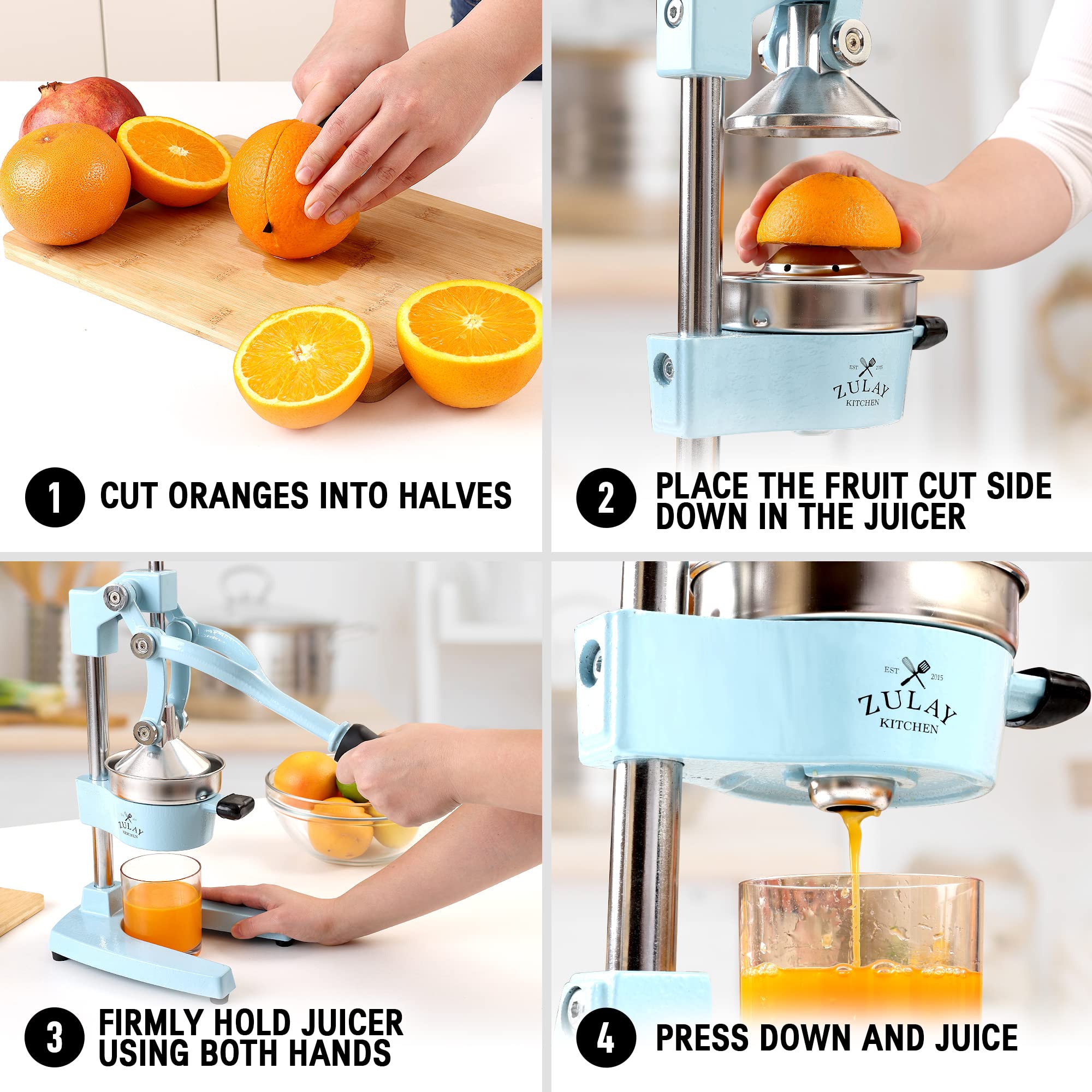 Foto 4 pulgar | Exprimidor de Zumo de Naranja Zulay Kitchen Zulay Kitchen Hierro Fundido - Venta Internacional