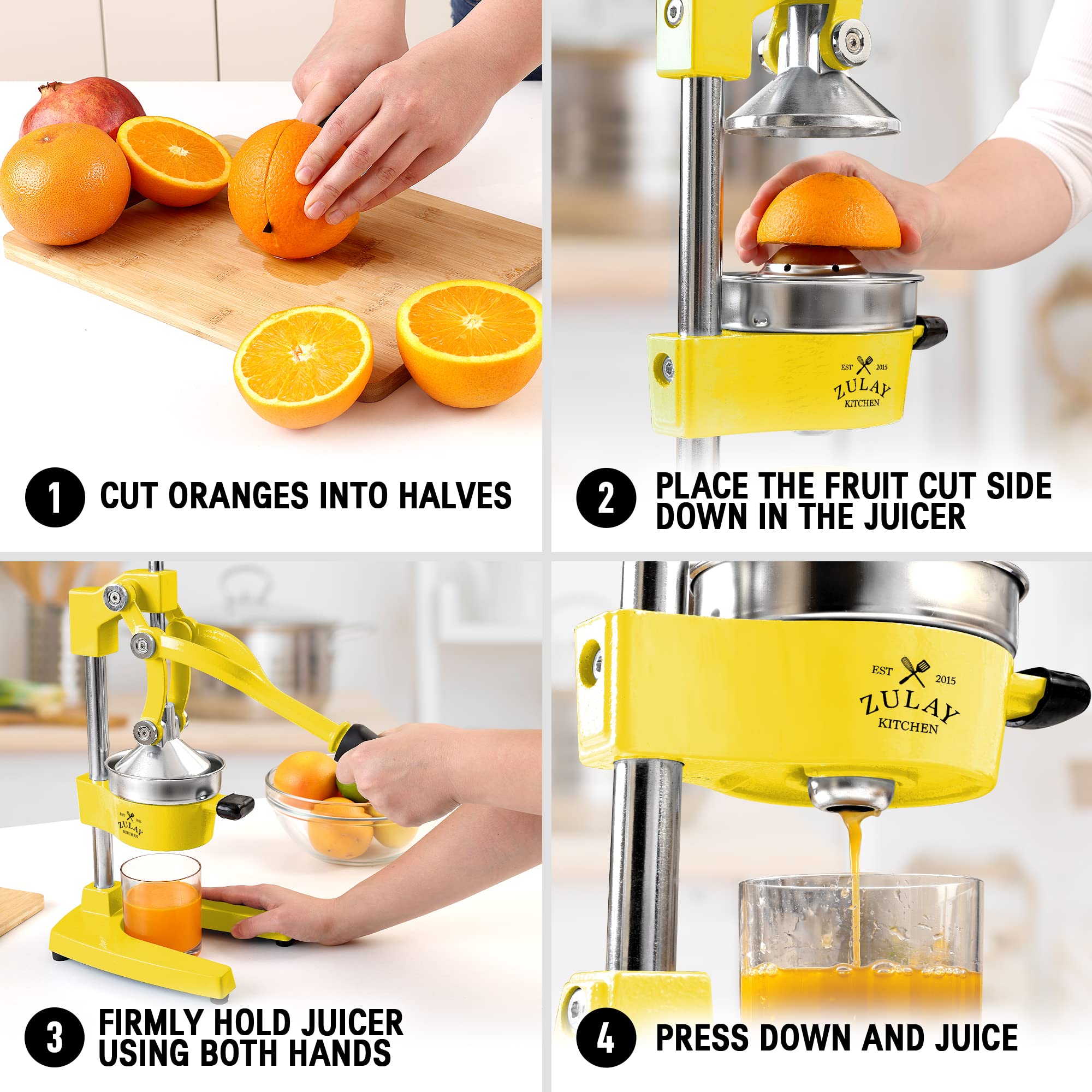 Foto 4 pulgar | Exprimidor de Zumo de Naranja Zulay Kitchen Hierro Fundido - Venta Internacional