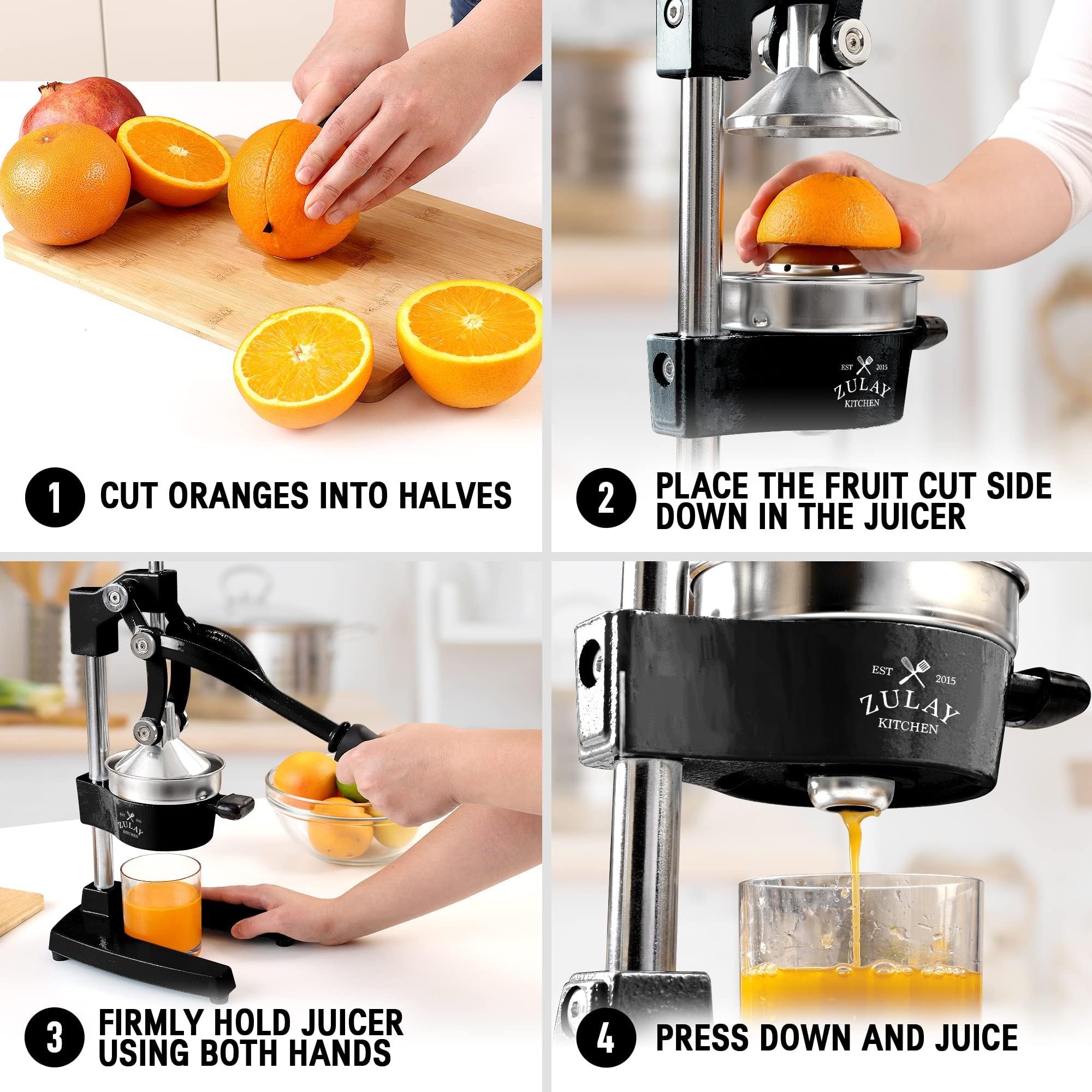 Foto 5 pulgar | Exprimidor Manual Zulay Kitchen Negro-Venta Internacional