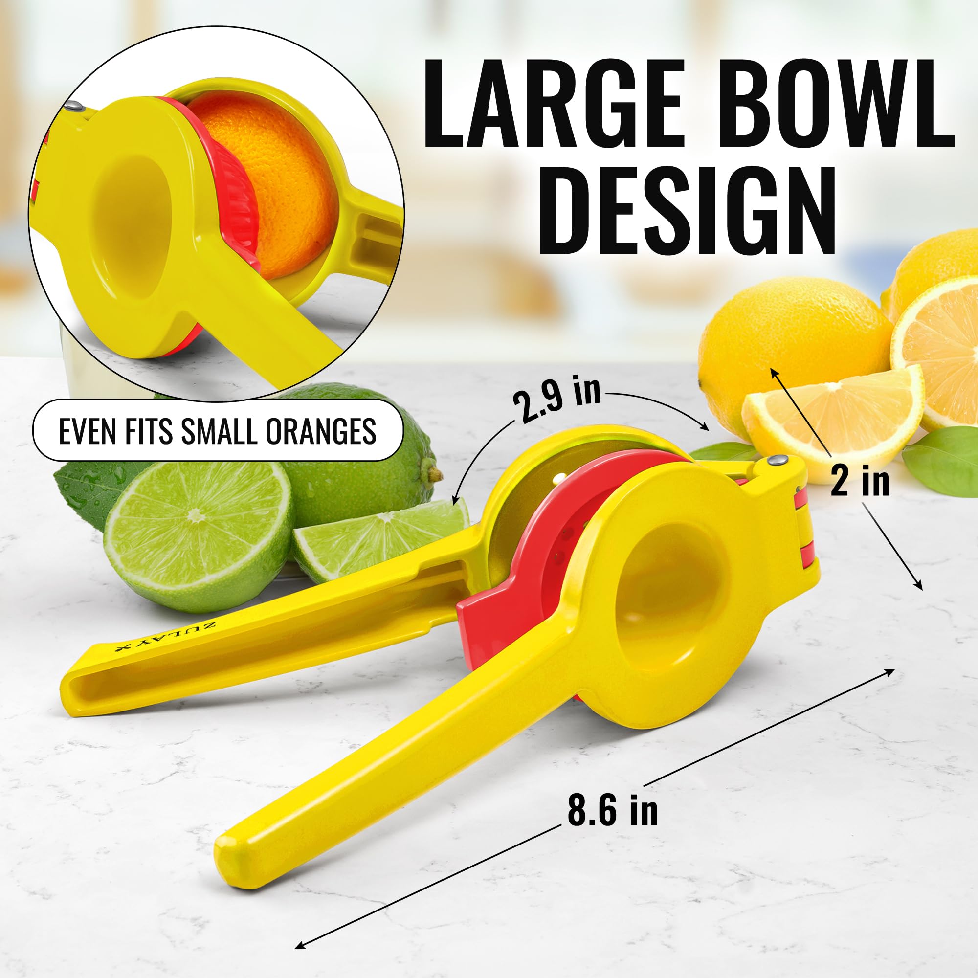 Foto 8 pulgar | Exprimidor de Limones Zulay Kitchen Metal 2 en 1 Manual - Venta Internacional
