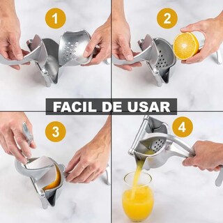 Foto 4 | Exprimidor de Frutas Kimhi Manual de Acero Inoxidable Portátil