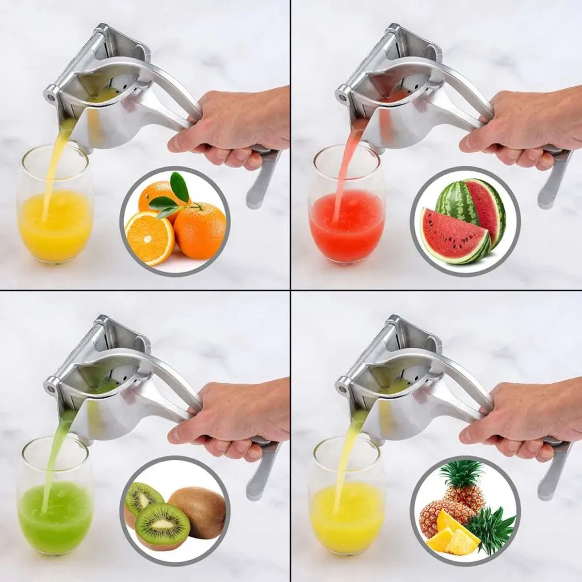 Foto 6 | Exprimidor de Frutas Kimhi Manual de Acero Inoxidable Portátil