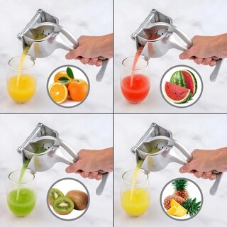 Foto 6 | Exprimidor de Frutas Kimhi Manual de Acero Inoxidable Portátil
