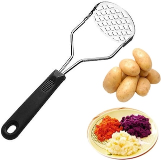 Foto 1 | Trituradora De Patatas Huoguo Mango Antideslizante De Acero Inoxidable De 25 Cm - Venta Internacional.