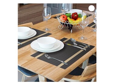 Foto 5 | Mantel Individual Negro Xtellar 6 Piezas