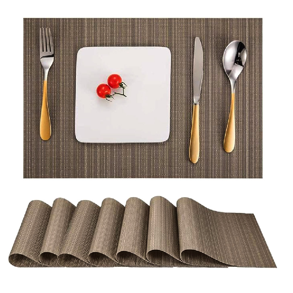 Juego 6 Mantel Individual  Rectangular 30x45 Cocina Aleissi 701352 Cafe