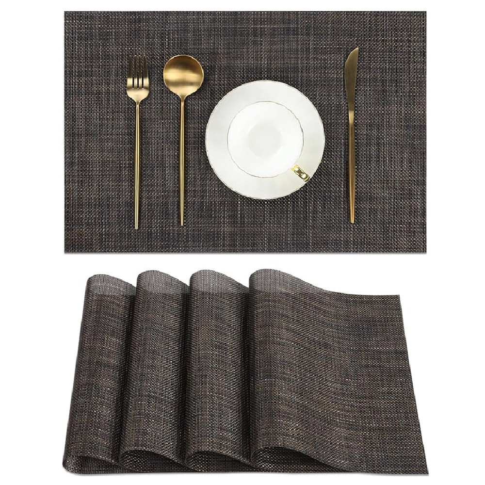 Juego 6 Mantel Individual  Rectangular 30x45 Cocina Aleissi 701351 Cafe Obscuro