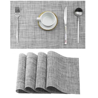 Foto 1 | Juego 6 Mantel Individual Rectangular 30x45 Cocina Aleissi 701348 Gris