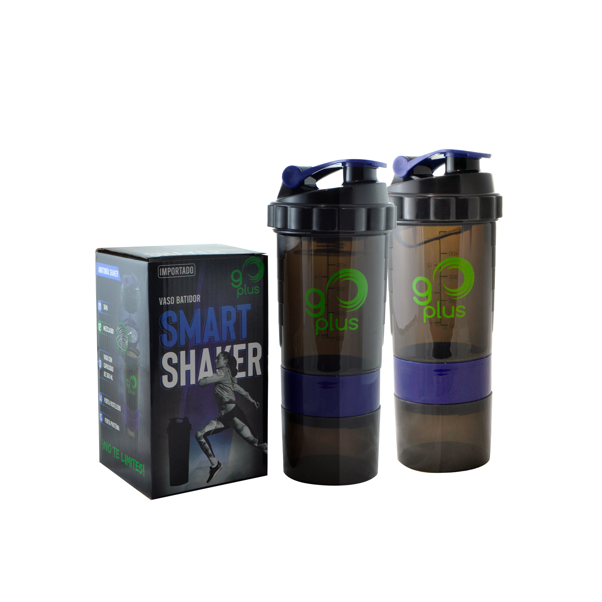 Foto 2 pulgar | Dos Smart Shaker con Azul Go Plus color Negro