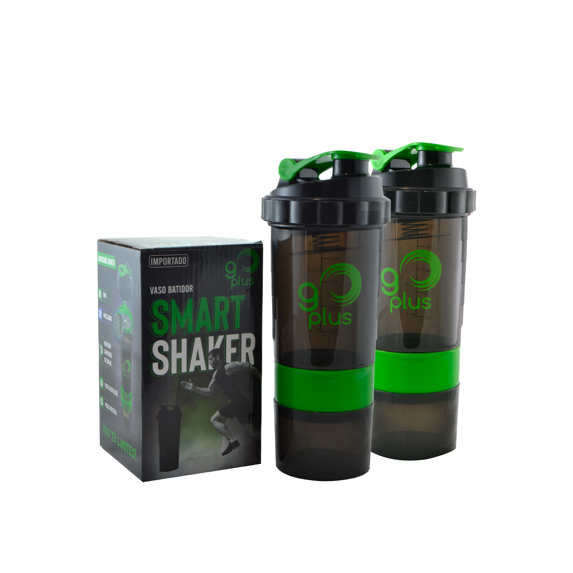 Foto 2 pulgar | Dos Smart Shaker con Verde Go Plus color Negro