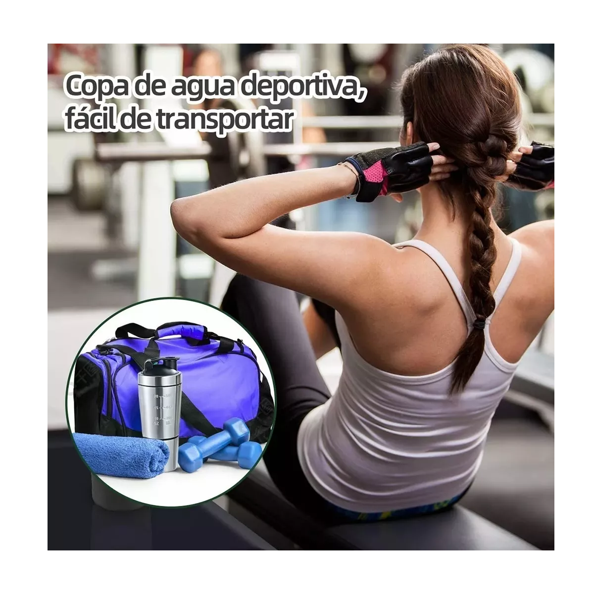 Foto 4 pulgar | Vaso Mezclador Shaker de Gimnasio Eo Safe Imports Esi-8243 color Plata