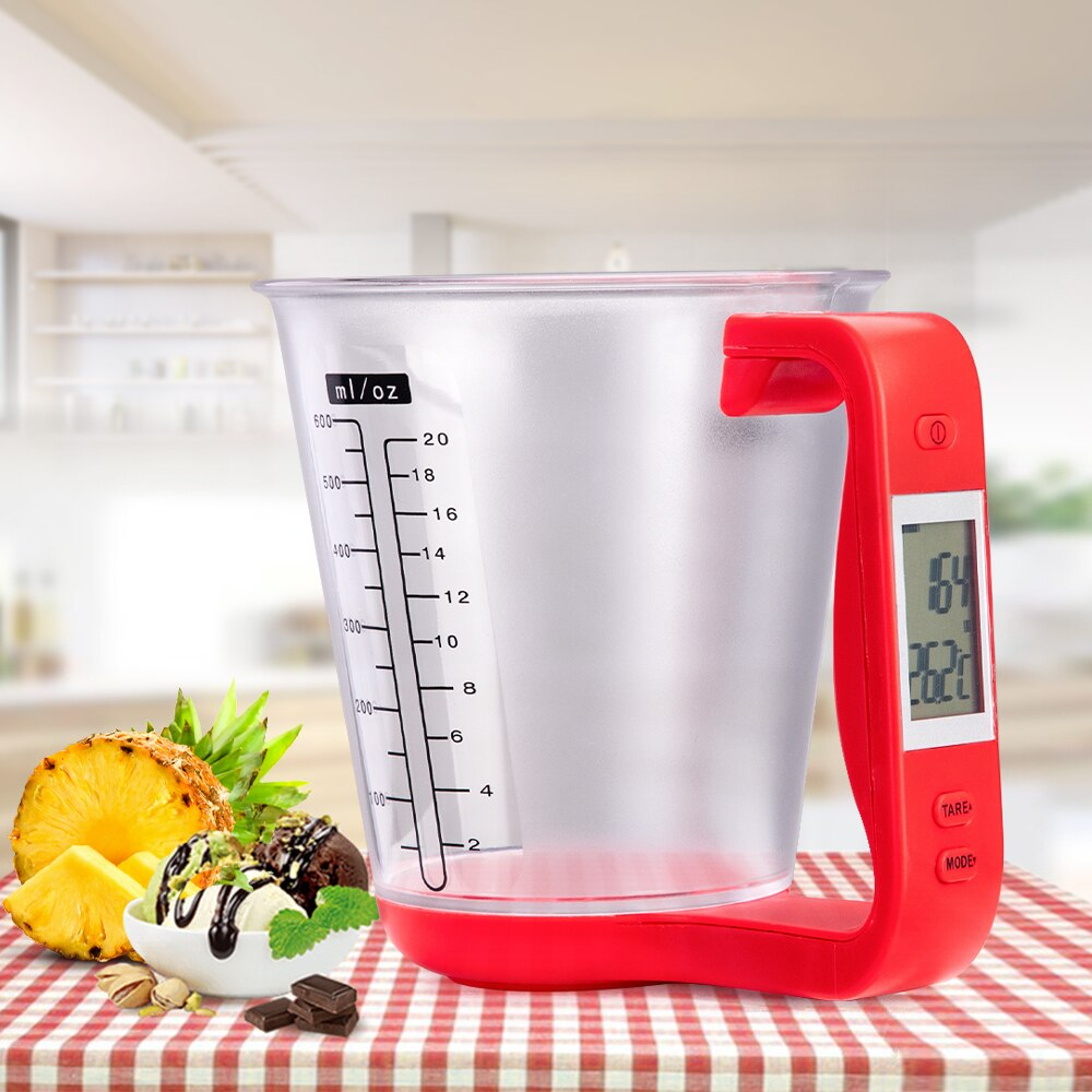 Foto 3 pulgar | Venta Internacional- Báscula de Cocina/ Taza Medidora Digital HTTN con Termómetro