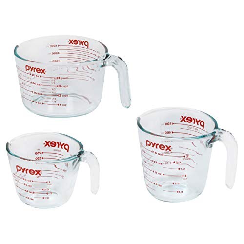 Venta Internacional - Juego de Tazas Medidoras de Vidrio Pyrex 3 Piezas $1,034