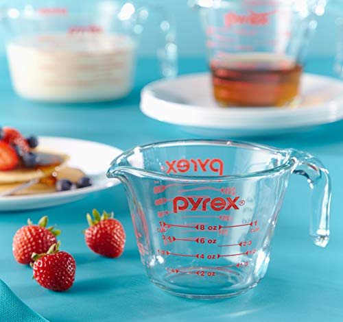 Foto 4 pulgar | Venta Internacional - Juego de Tazas Medidoras de Vidrio Pyrex 3 Piezas