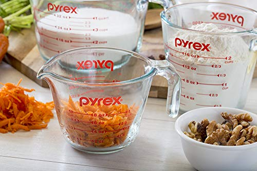 Foto 6 pulgar | Venta Internacional - Juego de Tazas Medidoras de Vidrio Pyrex 3 Piezas