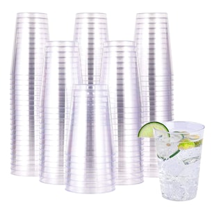 Foto 1 | Vasos Copas De Plástico Resistente Para Bodas 100 Pzs, Transparente