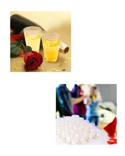 Foto 4 | Vasos Copas De Plástico Resistente Para Bodas 100 Pzs, Transparente