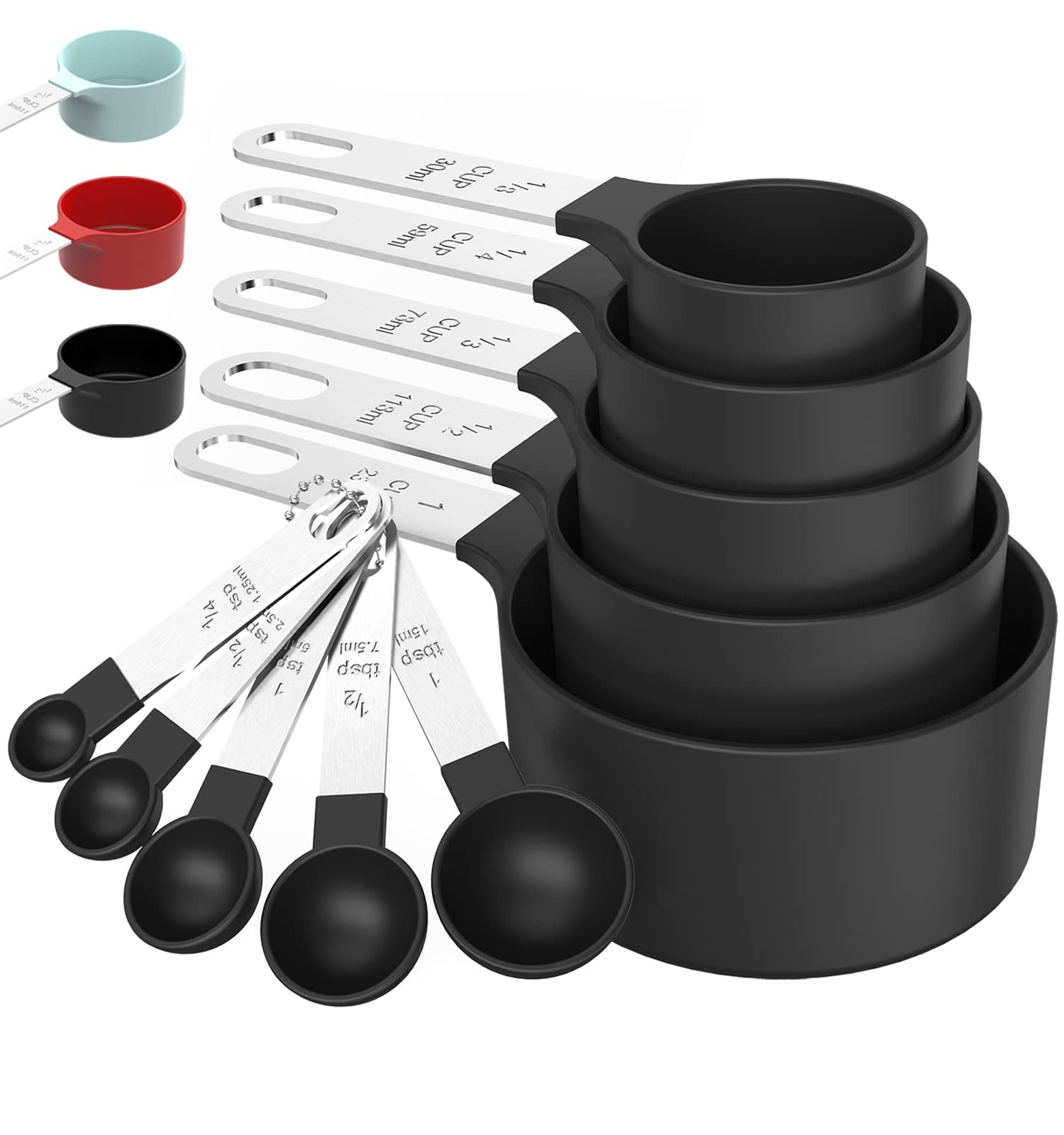 Juego De Tazas Y Cucharas Dosificadoras Tiluck Apilables Con Set De Acero Inoxidable - Venta Internacional.