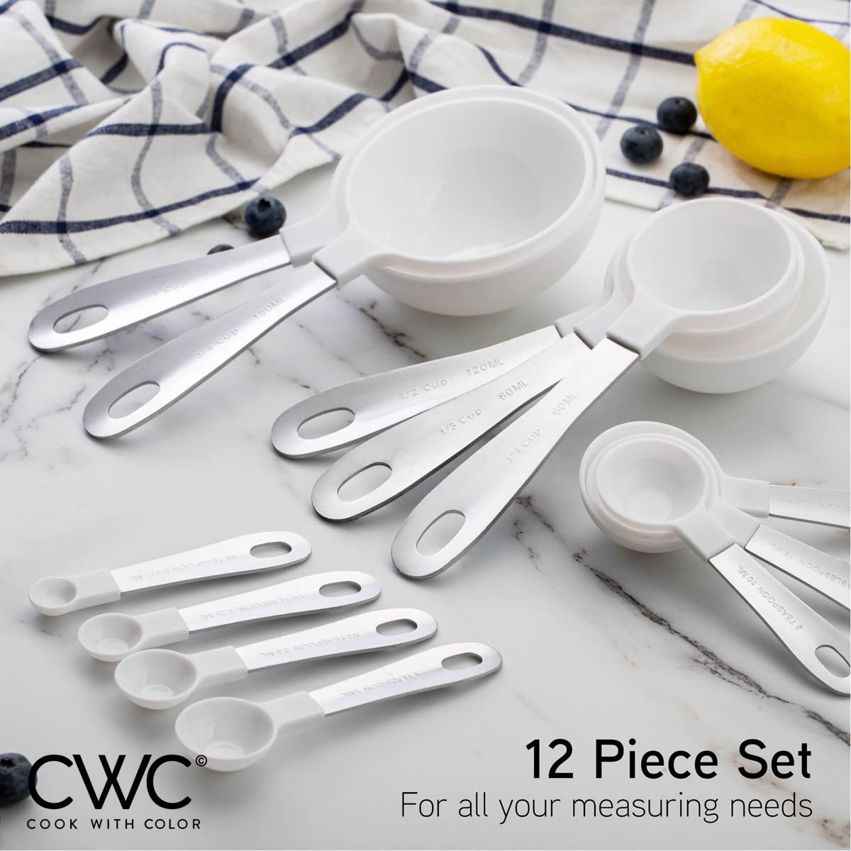 Foto 5 | Set De Tazas Y Cucharas Medidoras Cook With Color De Acero Inoxidable - Venta Internacional.