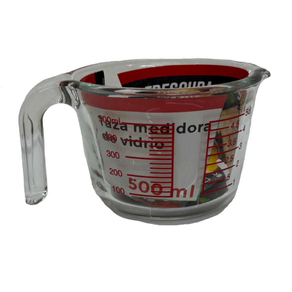 Foto 2 pulgar | Taza Medidora De Vidrio Con Capacidad Para 500ml Brang