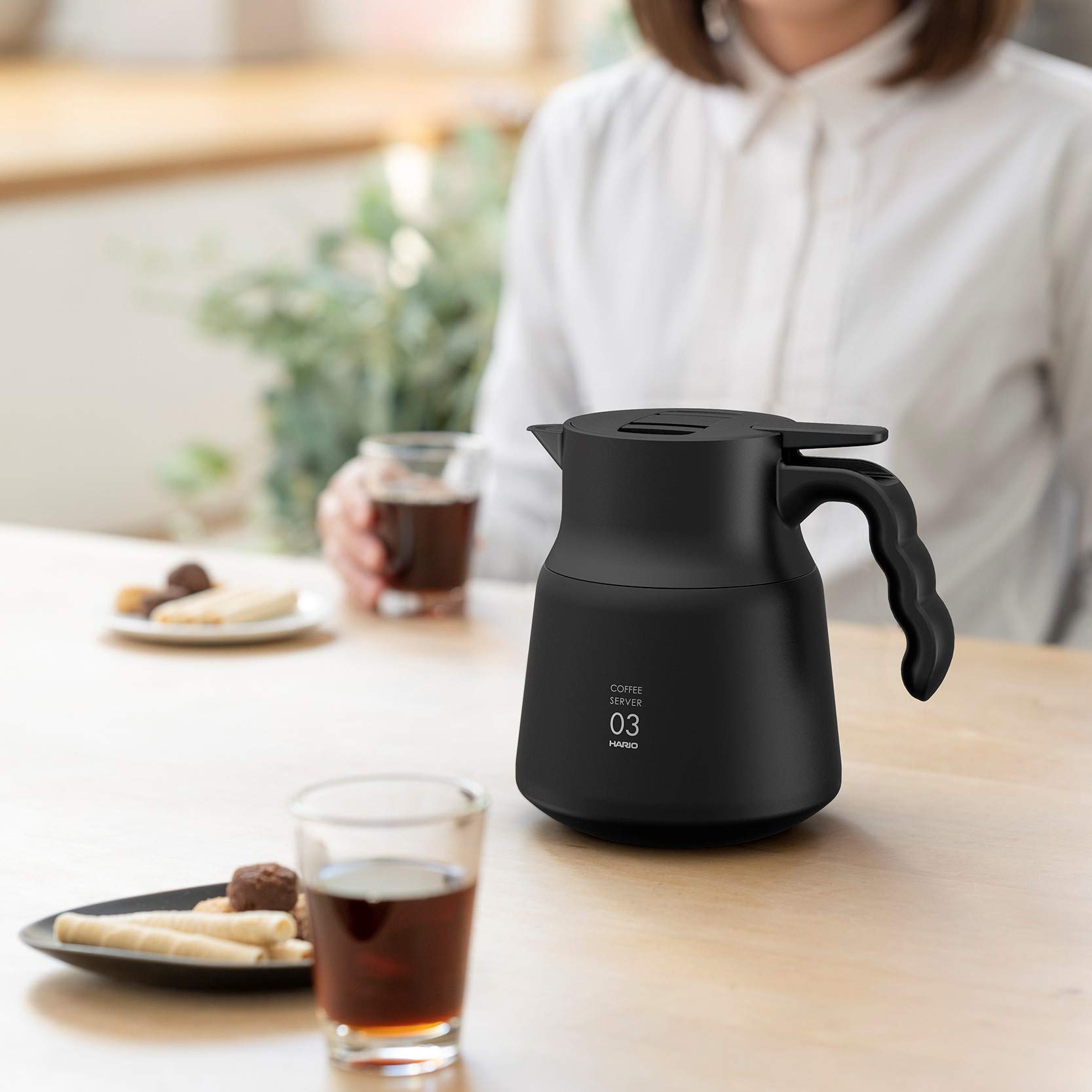 Foto 8 pulgar | Servidor De Metal Aislante Hario V60 Plus 600 Ml Negro - Venta Internacional.