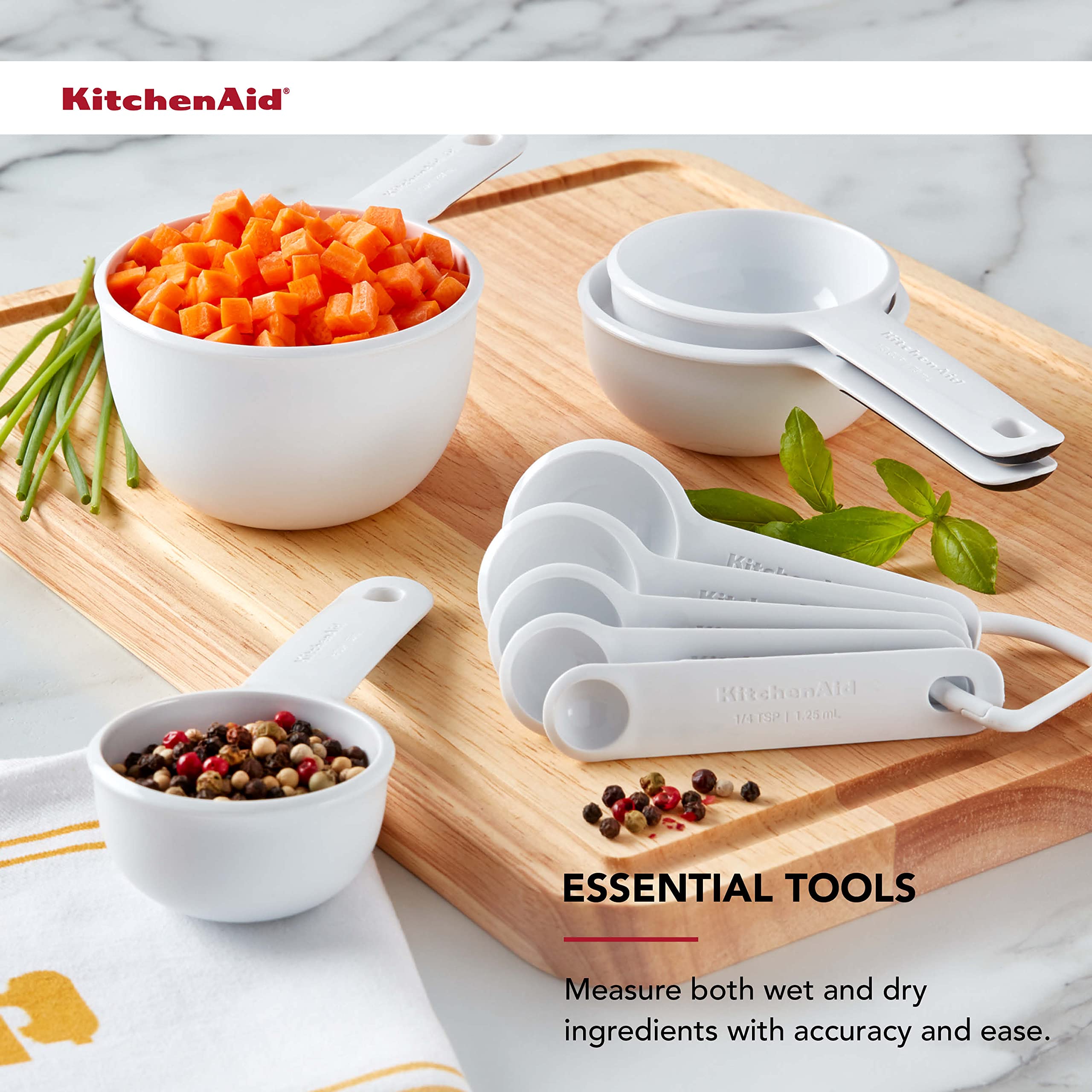 Foto 6 pulgar | Juego De Tazas Y Cucharas Medidoras Kitchenaid Universal De 9 Piezas - Venta Internacional.