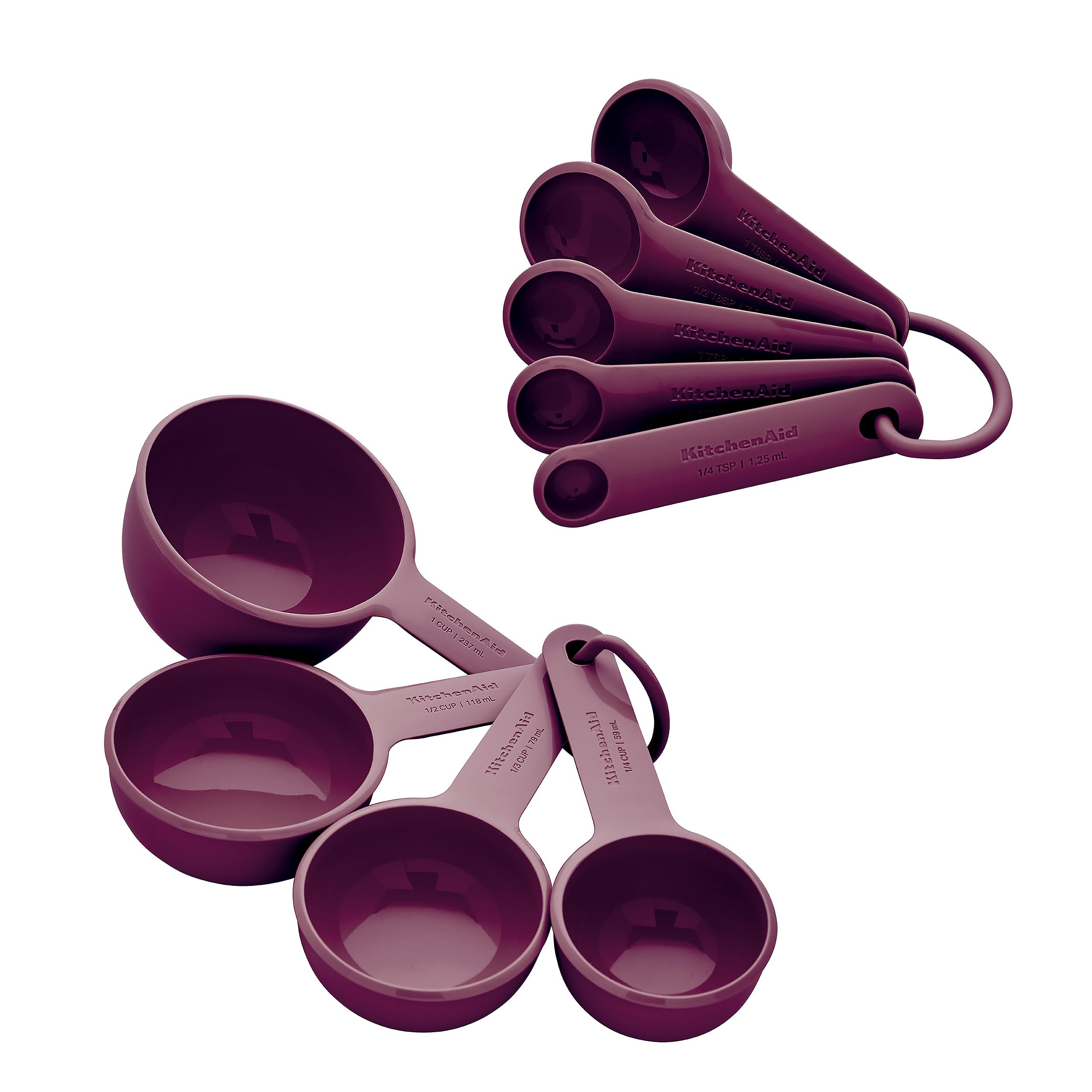 Foto 2 pulgar | Juego De Tazas Medidoras Y Cucharas Kitchenaid Beetroot, 9 Piezas - Venta Internacional.