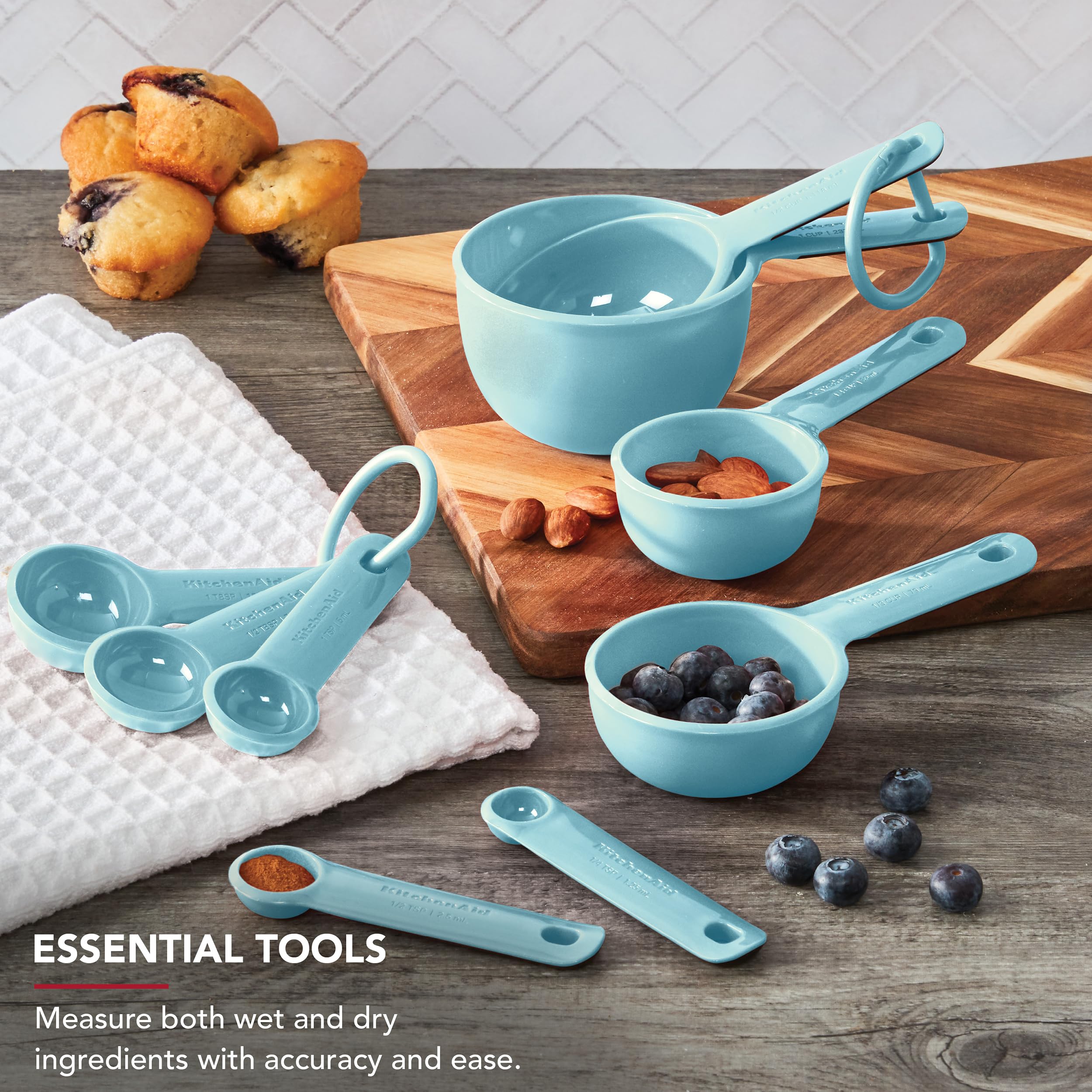 Foto 5 | Juego De Tazas Y Cucharas Medidoras Kitchenaid Para Agua Mineral, 9 Piezas - Venta Internacional.