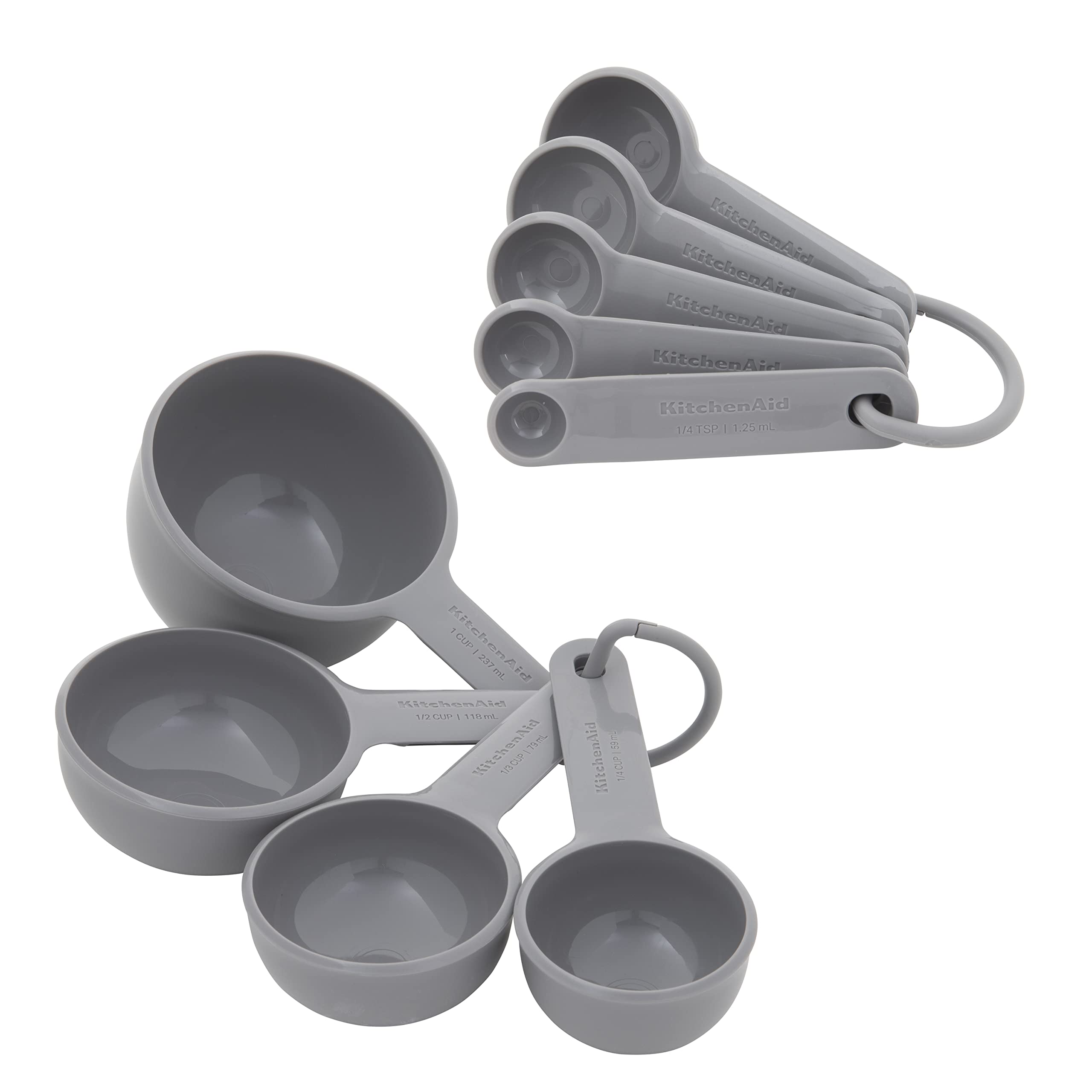 Foto 2 pulgar | Juego De Tazas Y Cucharas Medidoras Kitchenaid Universal De 9 Piezas, Color Gris - Venta Internacional.