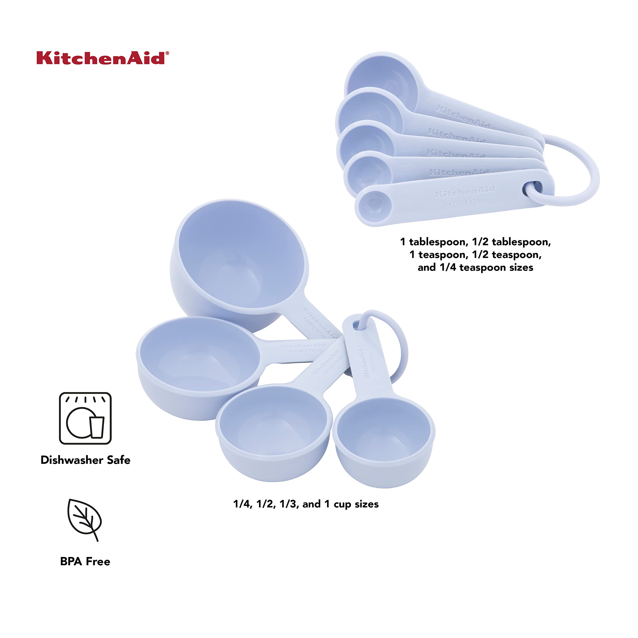 Foto 4 pulgar | Juego De Tazas Y Cucharas Medidoras Kitchenaid Universal De 9 Piezas - Venta Internacional.