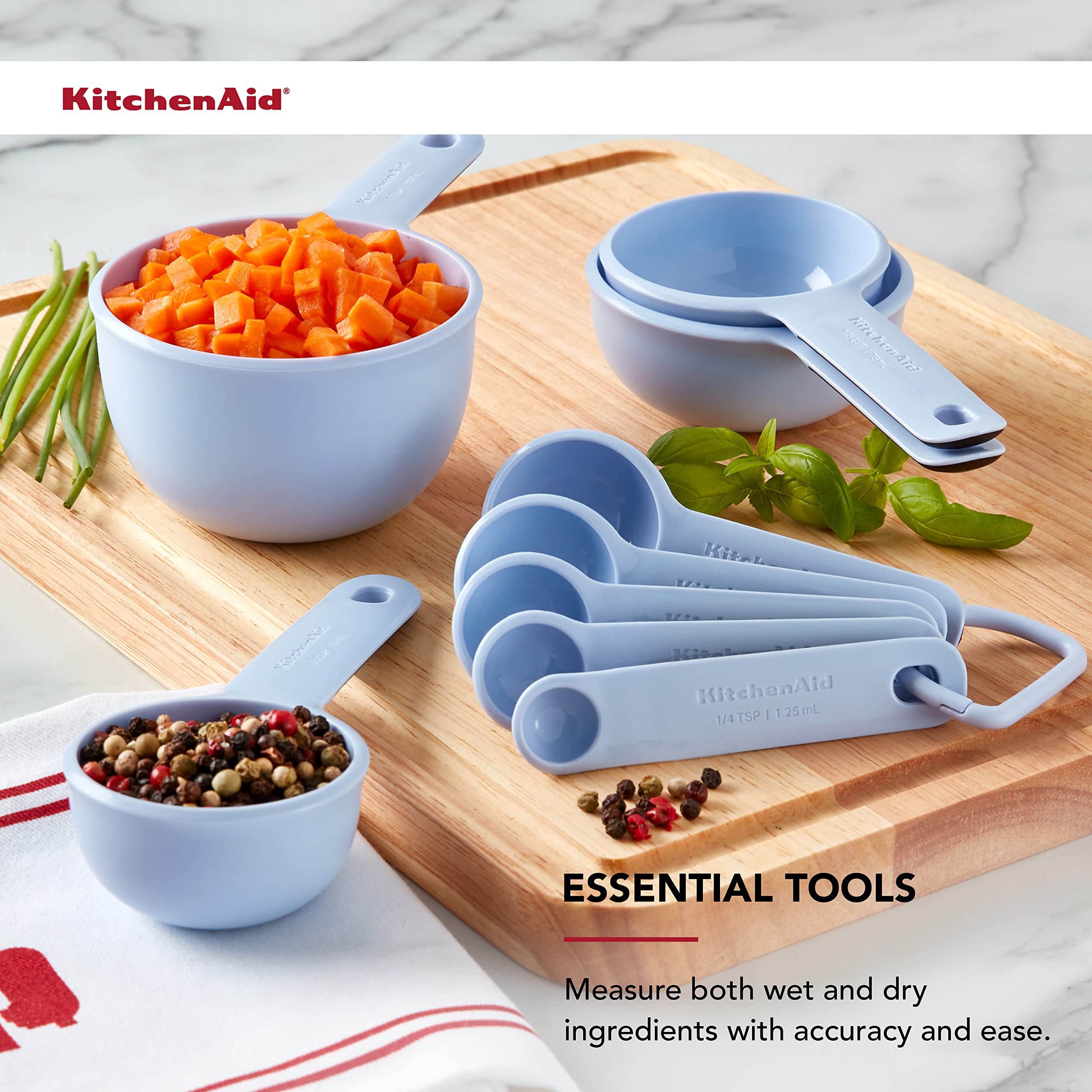 Foto 6 pulgar | Juego De Tazas Y Cucharas Medidoras Kitchenaid Universal De 9 Piezas - Venta Internacional.