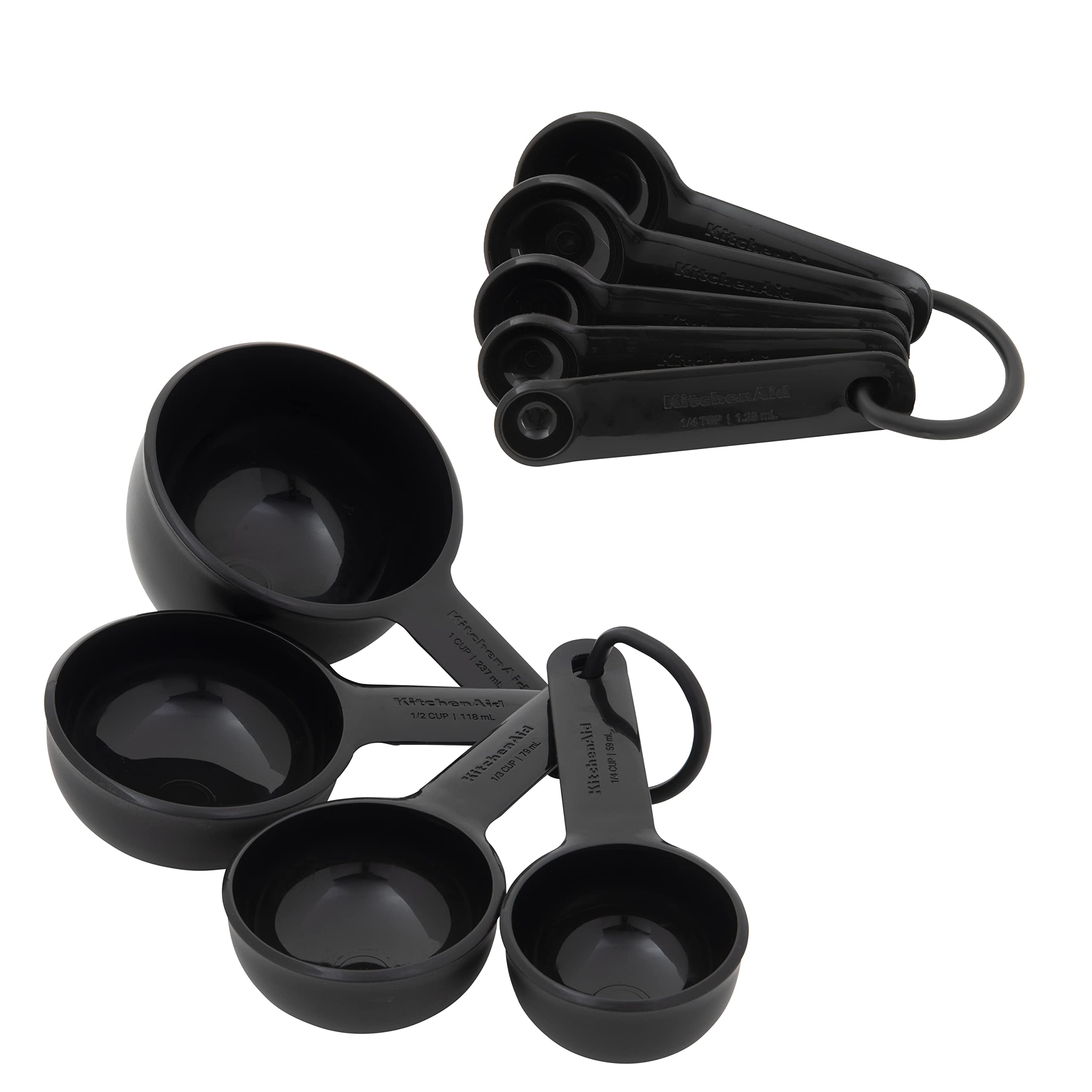 Foto 2 pulgar | Juego De Tazas Y Cucharas Medidoras Kitchenaid Universal De 9 Piezas, Color Negro - Venta Internacional.