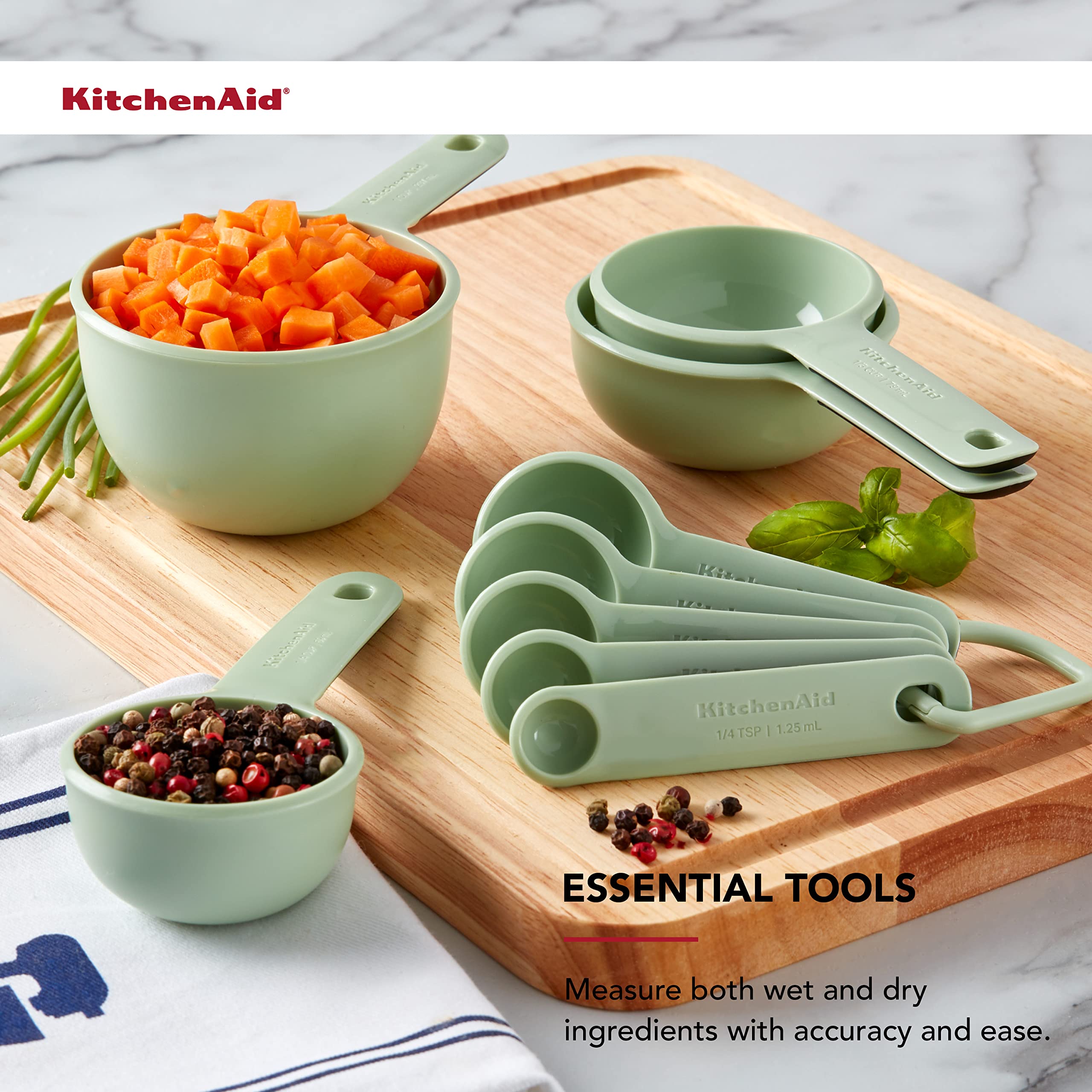 Foto 5 pulgar | Juego De Tazas Y Cucharas Medidoras Kitchenaid Universal De 9 Piezas - Venta Internacional.