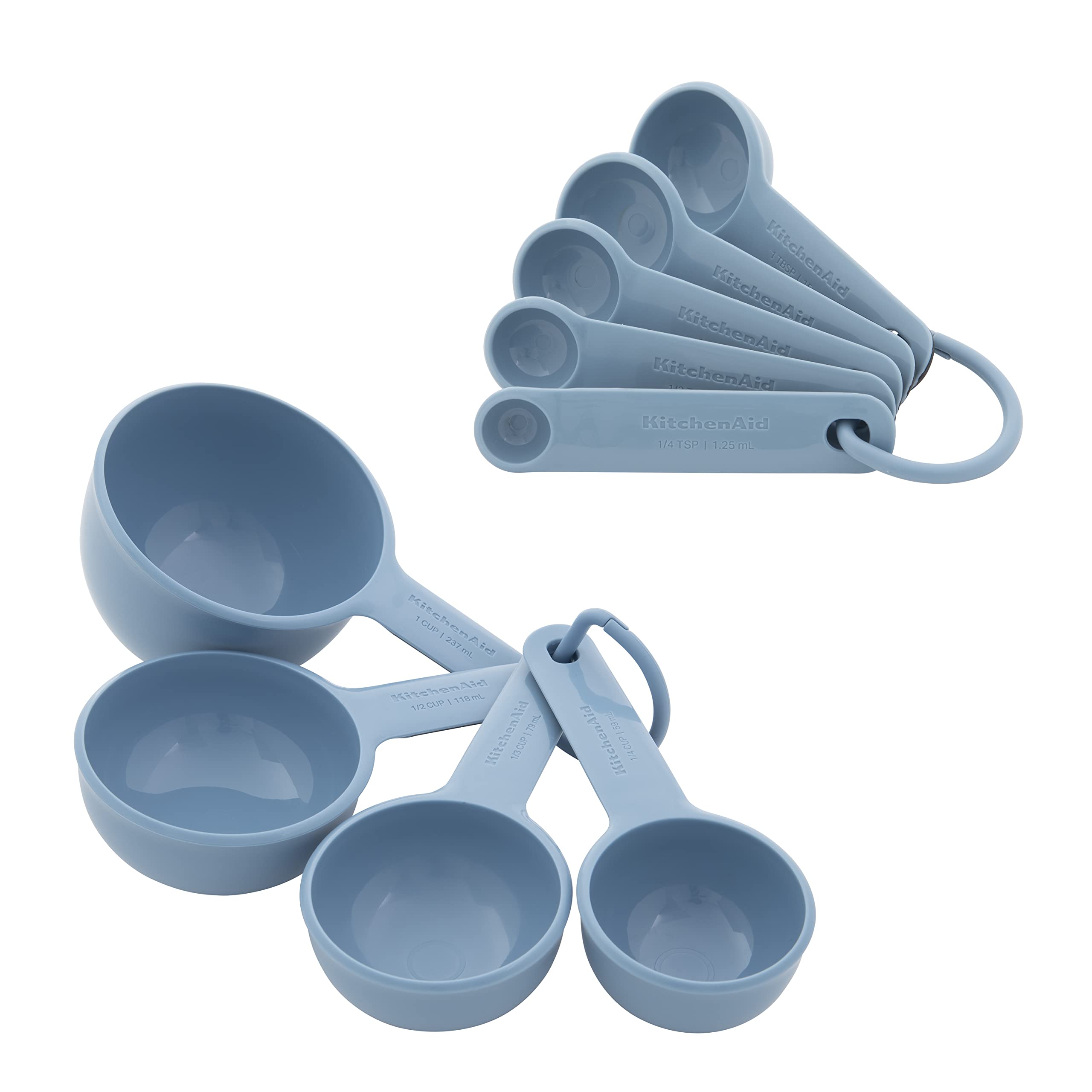 Foto 2 pulgar | Juego De Tazas Y Cucharas Medidoras Kitchenaid Universal De 9 Piezas, Color Azul - Venta Internacional.