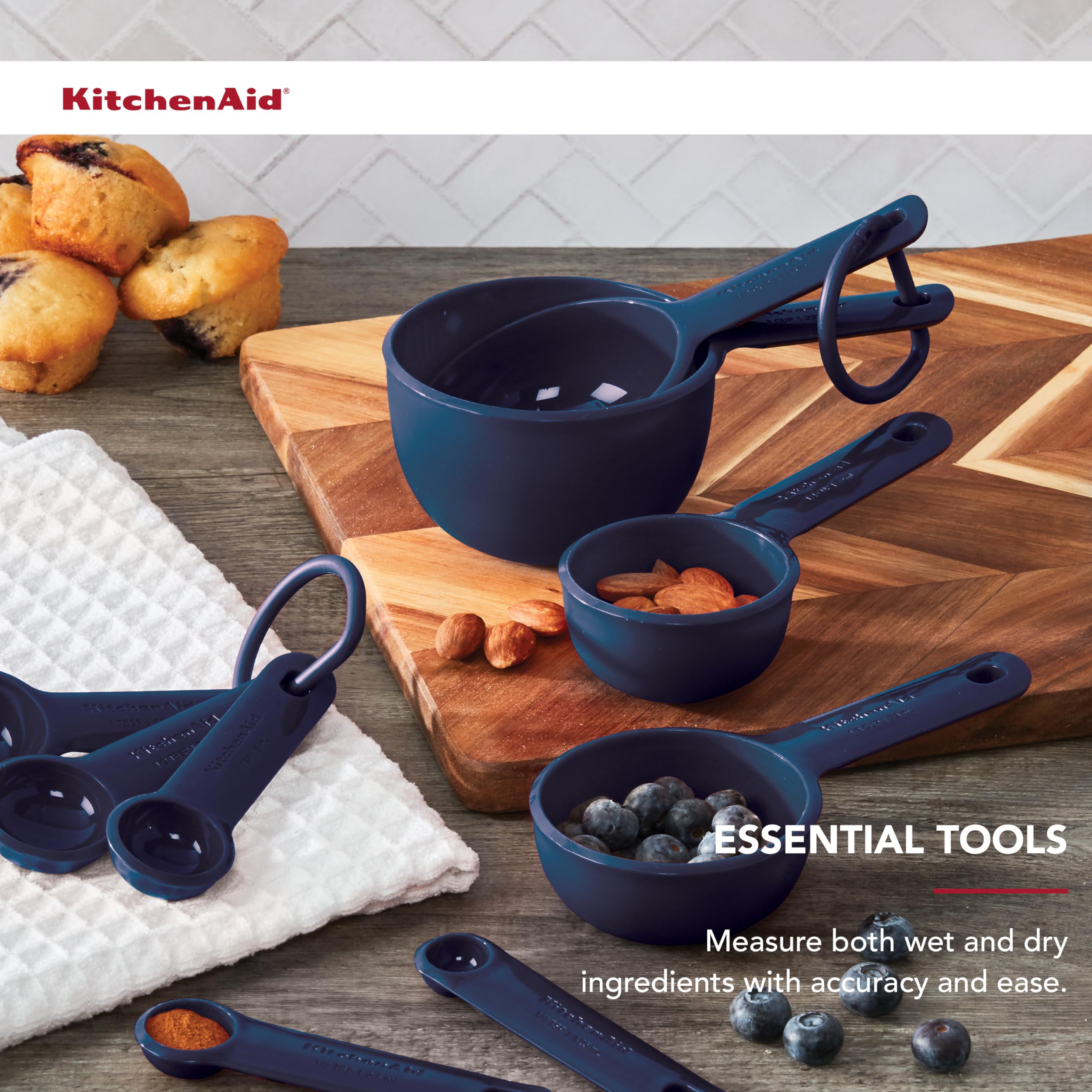 Foto 6 pulgar | Juego De Tazas Y Cucharas Medidoras Kitchenaid Universal De 9 Piezas - Venta Internacional.