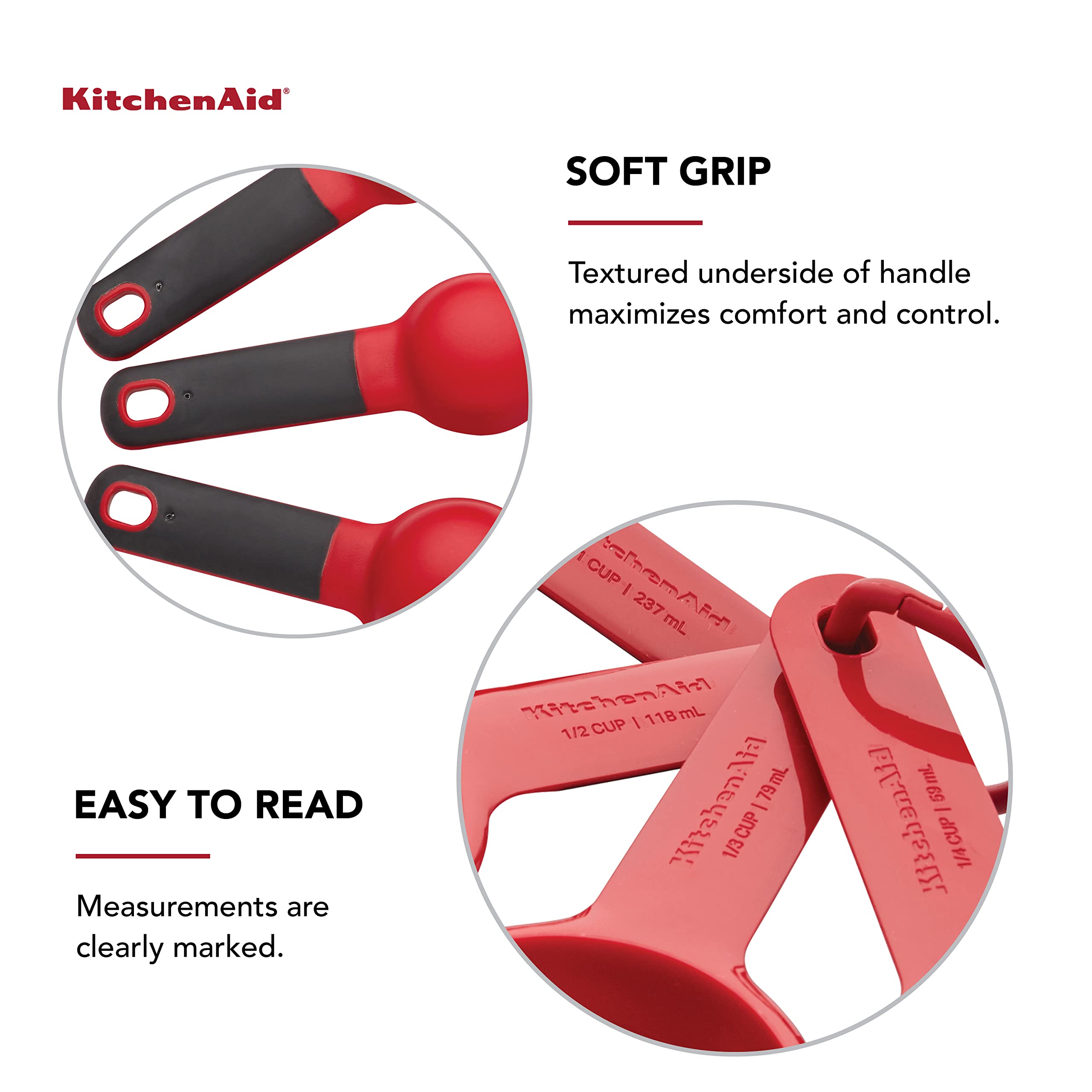 Foto 4 pulgar | Juego de Tazas y Cucharas Medidoras Kitchenaid Universal Rojo 9 Piezas - Venta Internacional