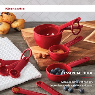 Foto 4 | Juego de Tazas y Cucharas Medidoras Kitchenaid Universal Rojo 9 Piezas - Venta Internacional